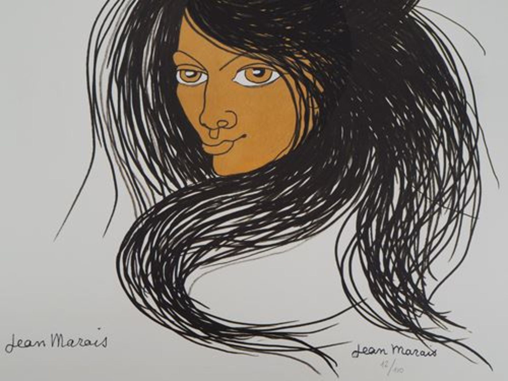 - Jean MARAIS Femme au vase (Hommage à la poterie) Lithographie en couleur Signée [...] - Bild 6 aus 7