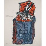 Yves DOARÉ Surrealist Cathedral Original woodcut on Vellum Signed in pencil Dated [...]