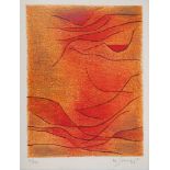 Gustave SINGIER Orange and Red Composition, 1959 Original lithograph Signed in [...]