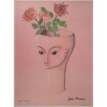 - Jean MARAIS (1913 - 1998) La femme aux roses Lithographie tirée offset [...]