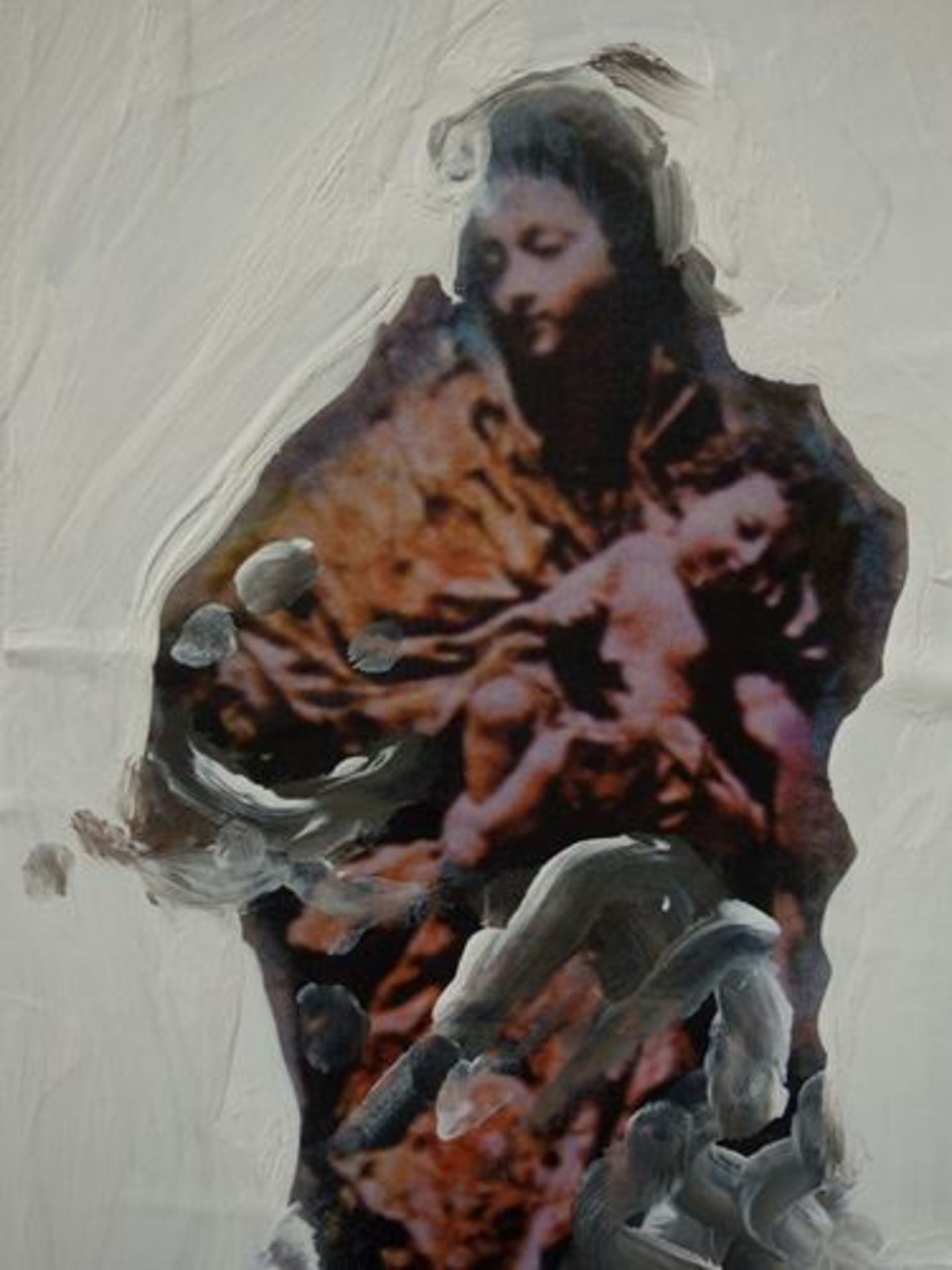 Philippe Pasqua Madonna with child Acrylic, posca and collage on canvas Original and [...] - Bild 4 aus 6