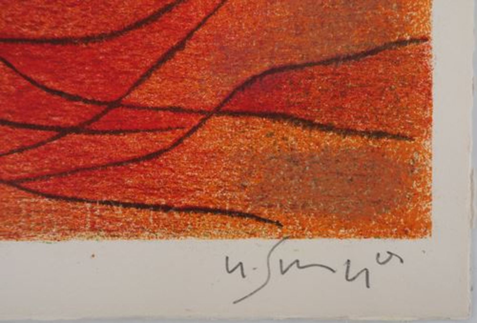 Gustave SINGIER Orange and Red Composition, 1959 Original lithograph Signed in [...] - Bild 5 aus 5