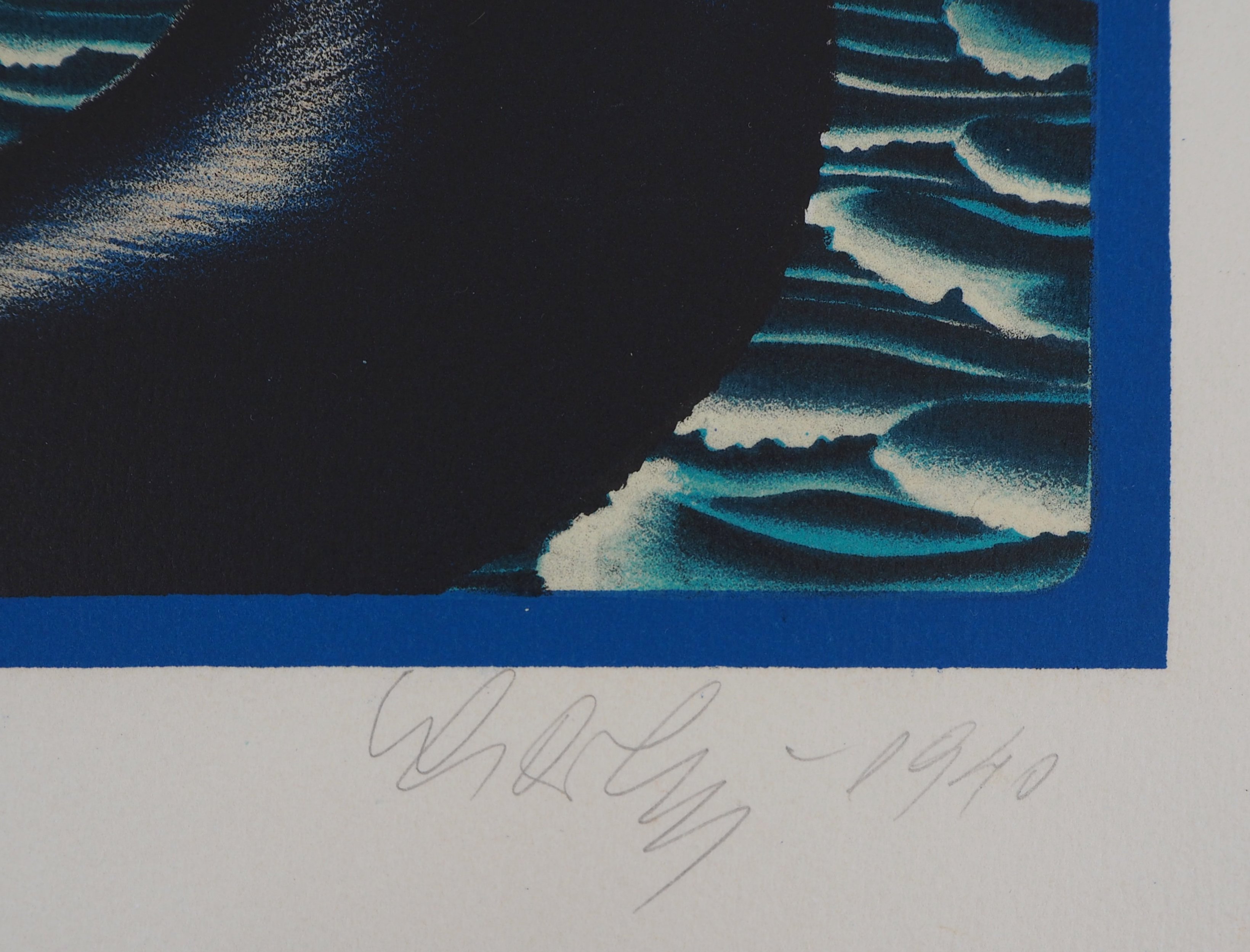 Victor VASARELY Life in Blue, 1940 Colour lithograph Signed in pencil bottom [...] - Image 3 of 8