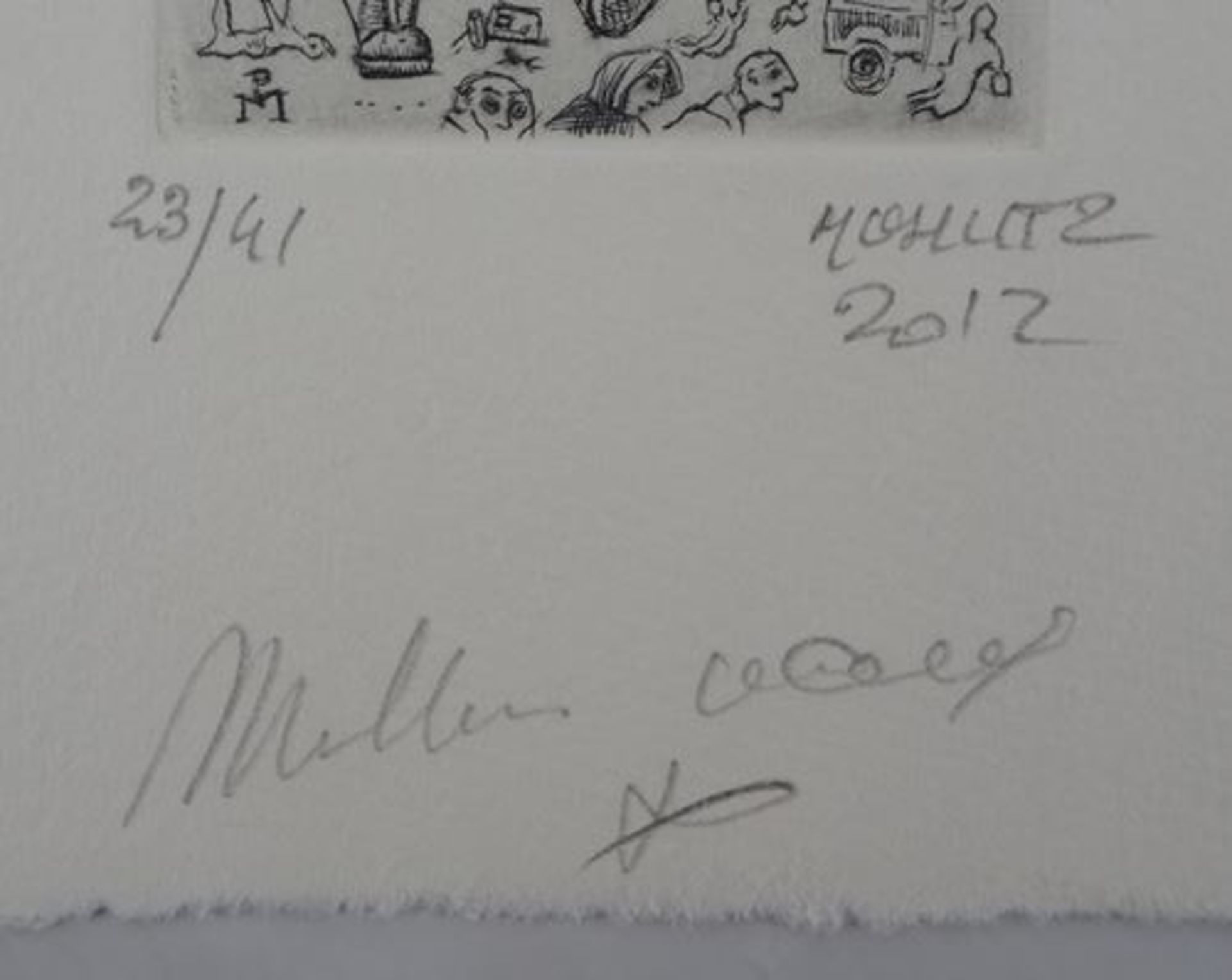 Philippe MOHLITZ The robot of 2013, 2012 Original etching on Vellum Signed in [...] - Bild 3 aus 5