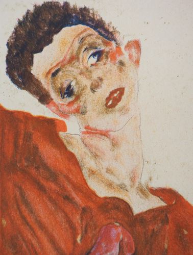 Egon SCHIELE (after) : Envy Signed lithograph Colour lithograph Signed in the plate [...] - Image 5 of 8