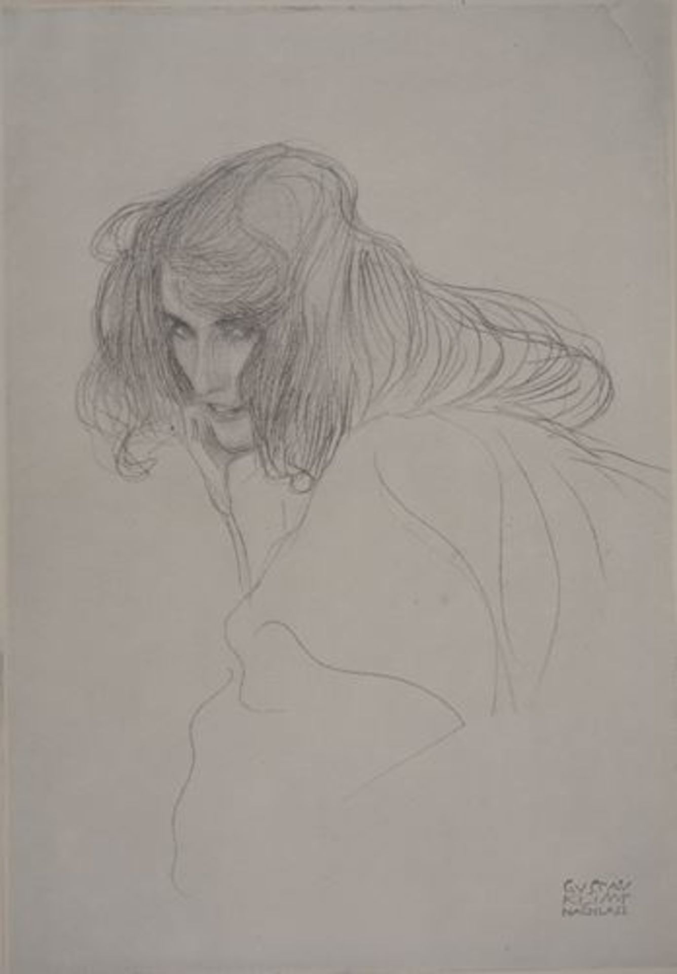 Gustav Klimt Study of a Woman, 1929 Lithograph (collotype technique) Signed in the [...] - Bild 2 aus 7