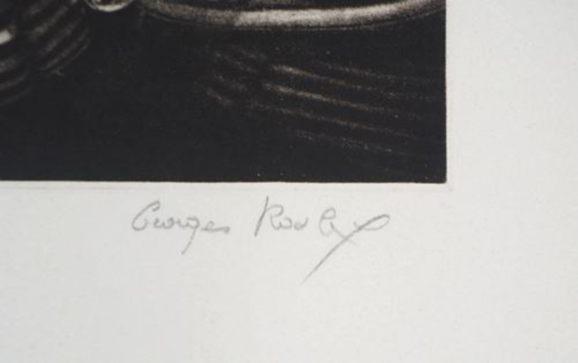 - Georges ROULY La gardienne du soleil Gravure originale sur vélin BFK [...] - Bild 9 aus 9
