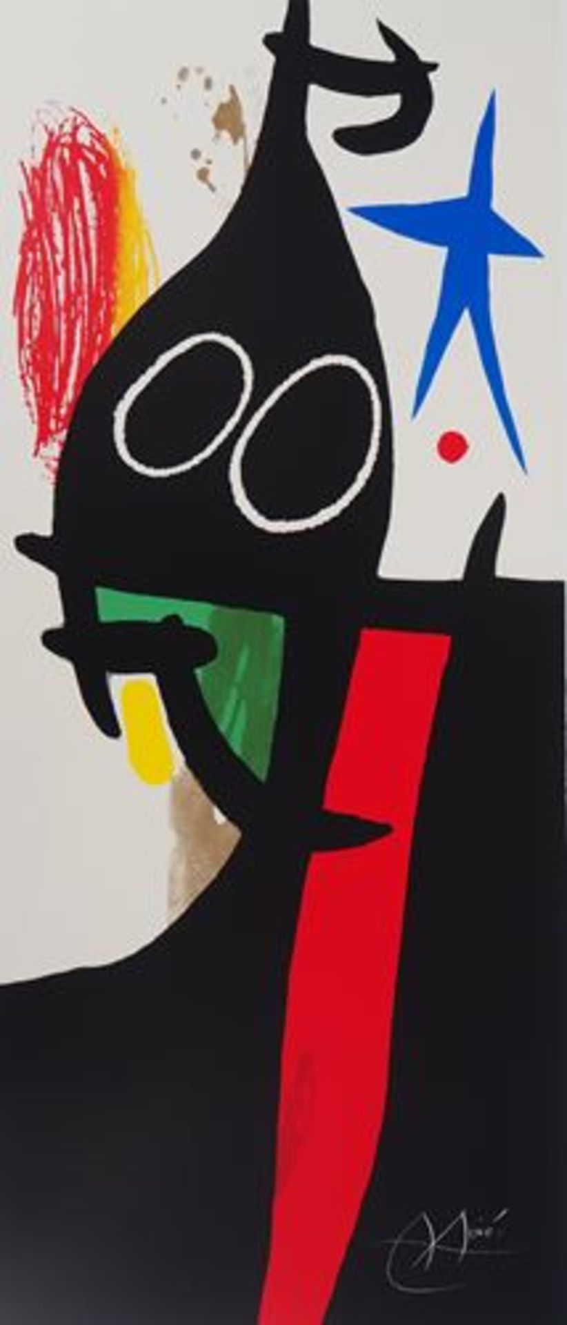 Joan Miro (1893-1983) (after) Buckwheat with blue star Screenprint Signed in the [...] - Bild 3 aus 9