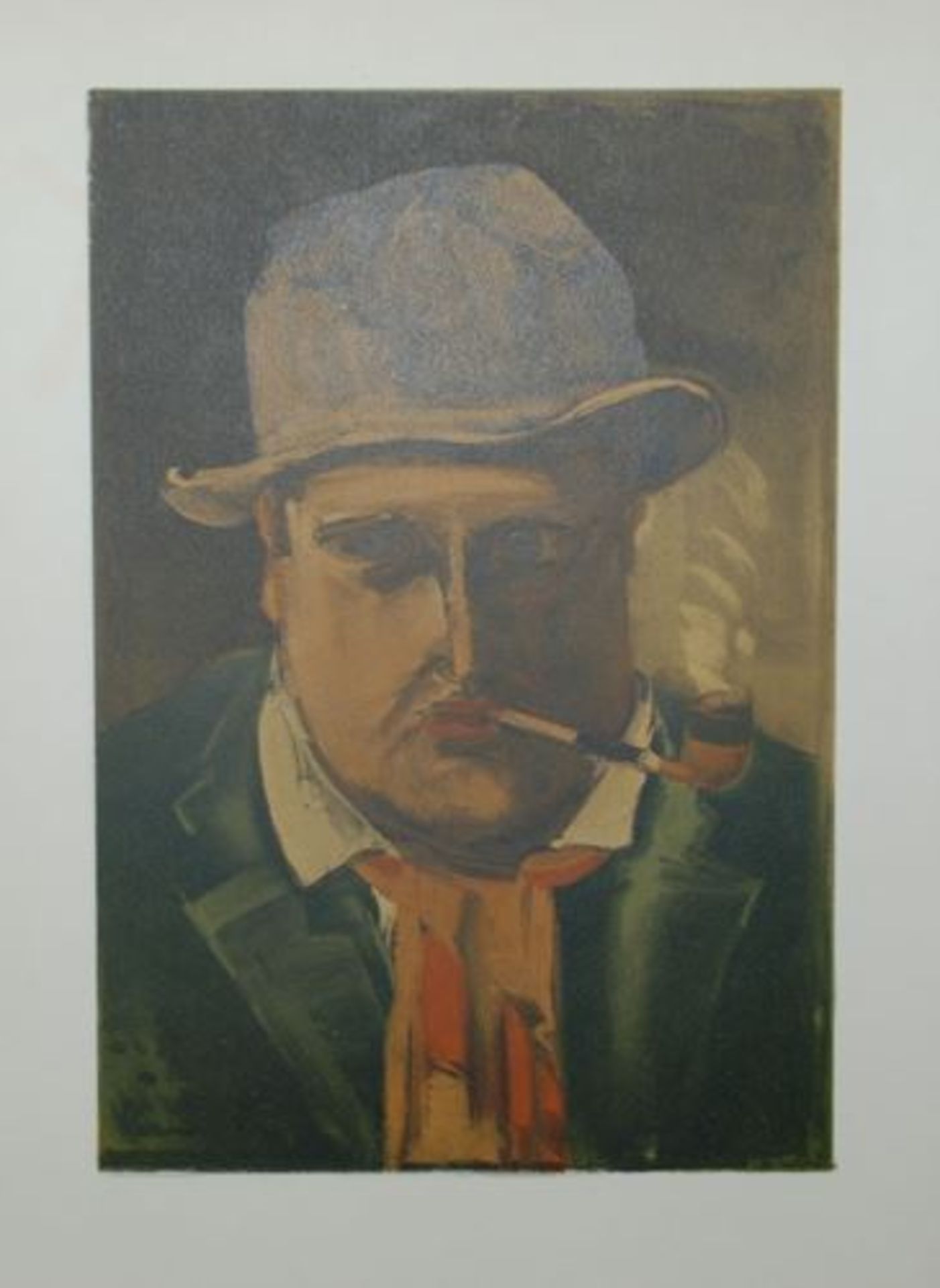 Maurice De Vlaminck - Self portrait Lithograph by Charles Sorlier Plate signed &amp; [...]