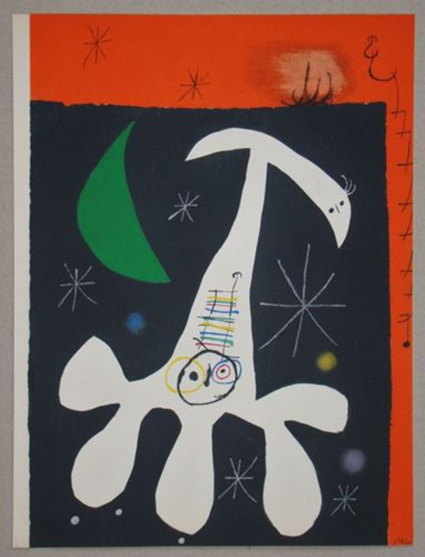 Joan Miro (After) "Character and bird I" Lithograph with stencil colouring ( [...] - Bild 4 aus 11