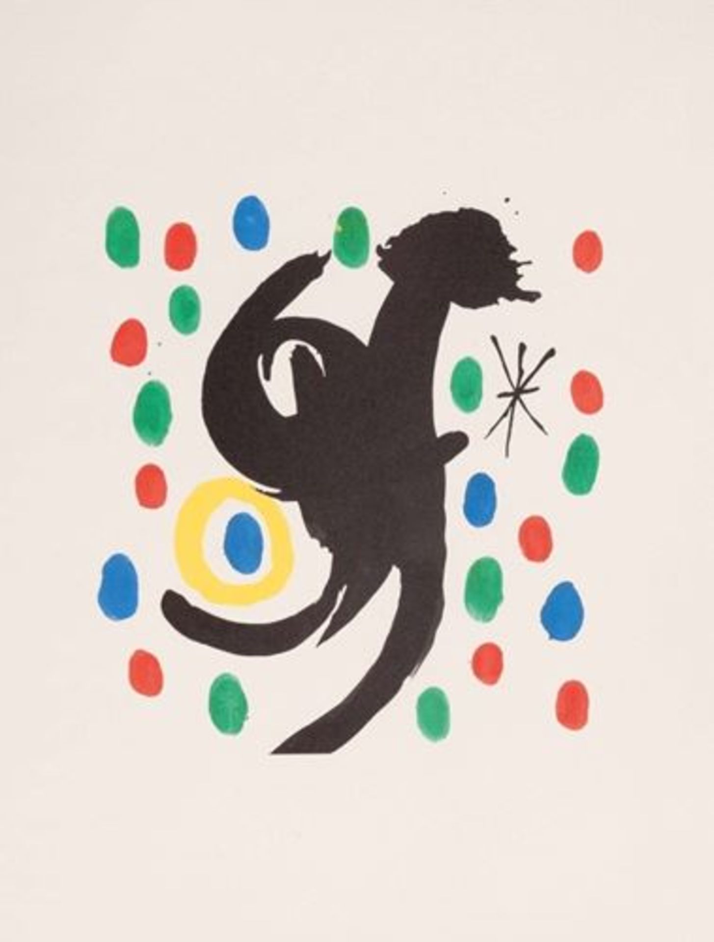 Joan Miro - Les Essencies de la Terra III Original lithograph on Japon nacré [...]