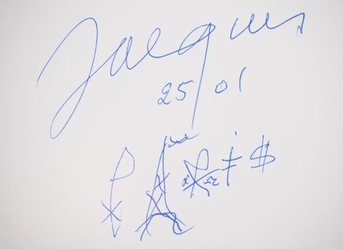 Jacques de la VILLEGLE Meilleurs vœux Carte de vœux Signée au stylo par l'artiste [...] - Image 6 of 6