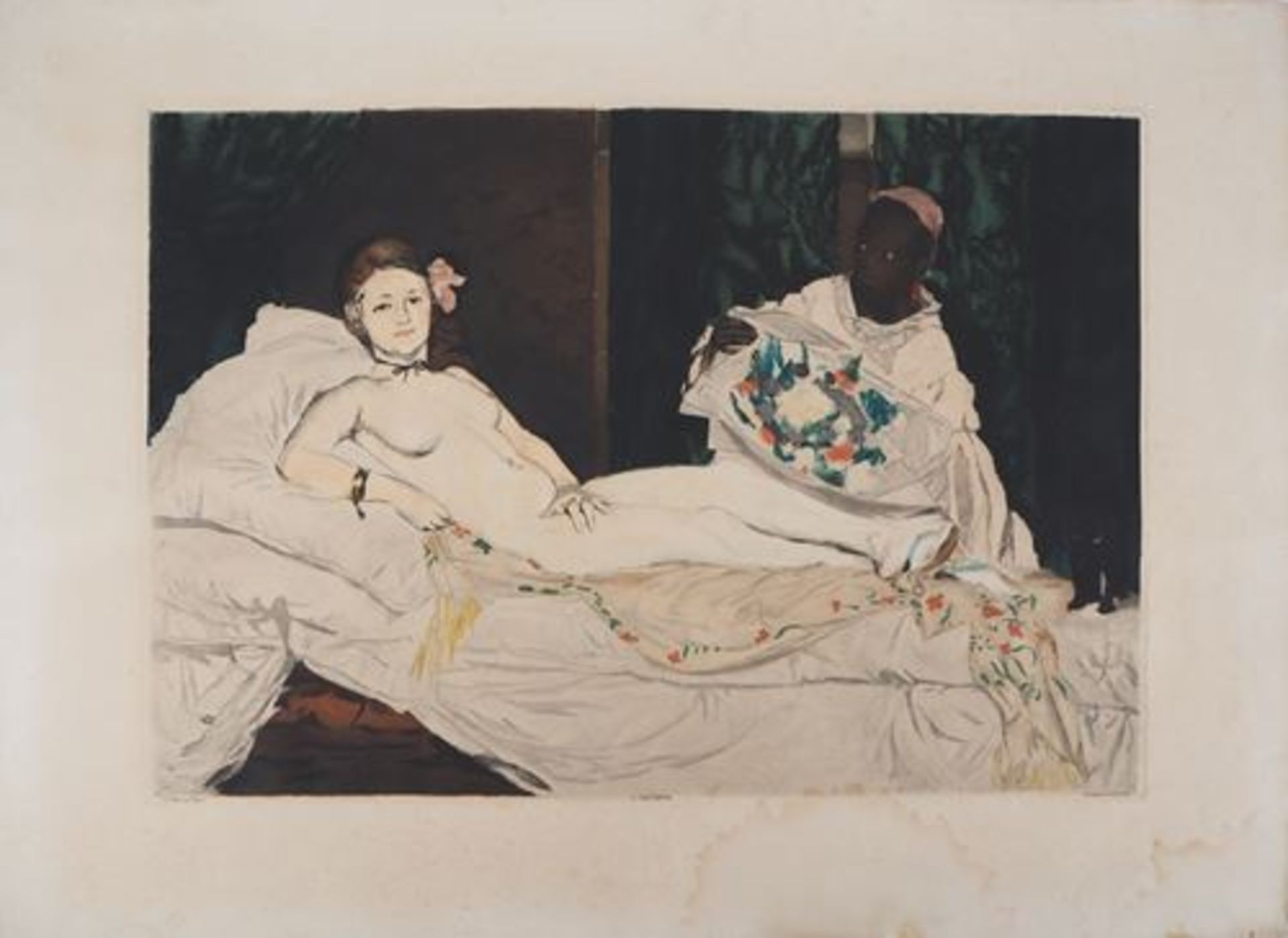 Edouard Manet (after) Olympia Engraving aquatint set on copper by Jacques [...] - Bild 3 aus 10