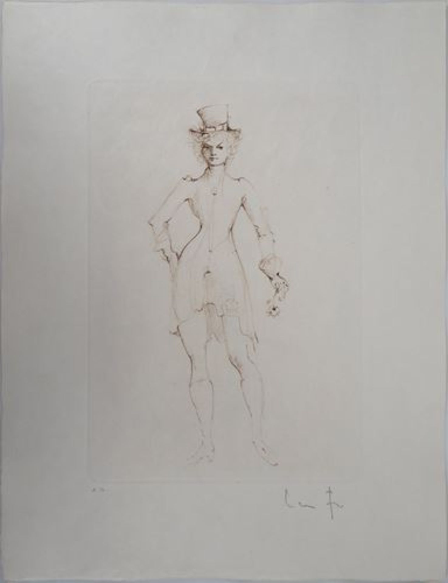 Leonor FINI (1907-1996) Gentilhomme à la rose Gravure originale Signée au crayon [...] - Bild 2 aus 8