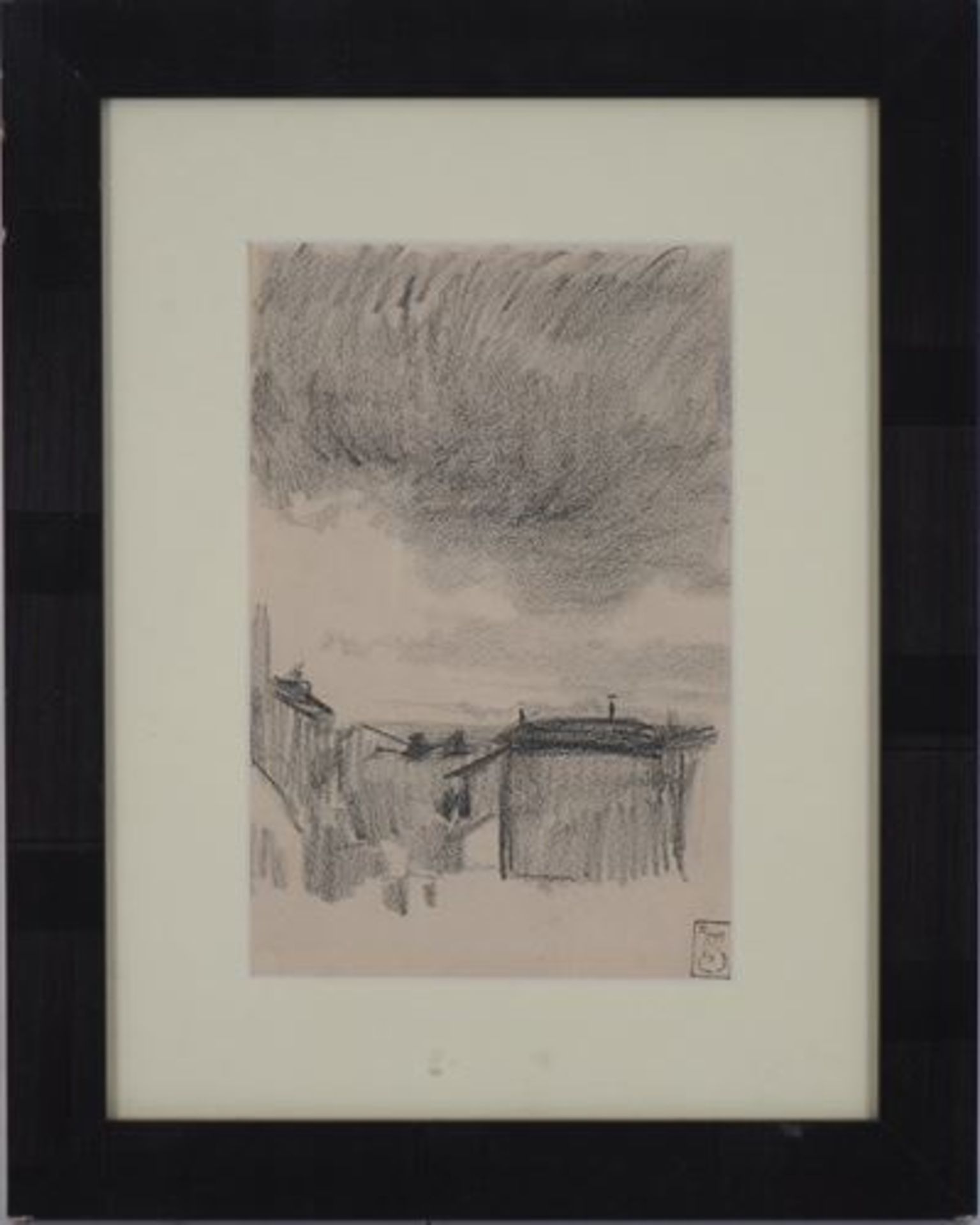 Théophile-Alexandre Steinlen (1859-1923) The rooftops of Paris Original drawing in [...]