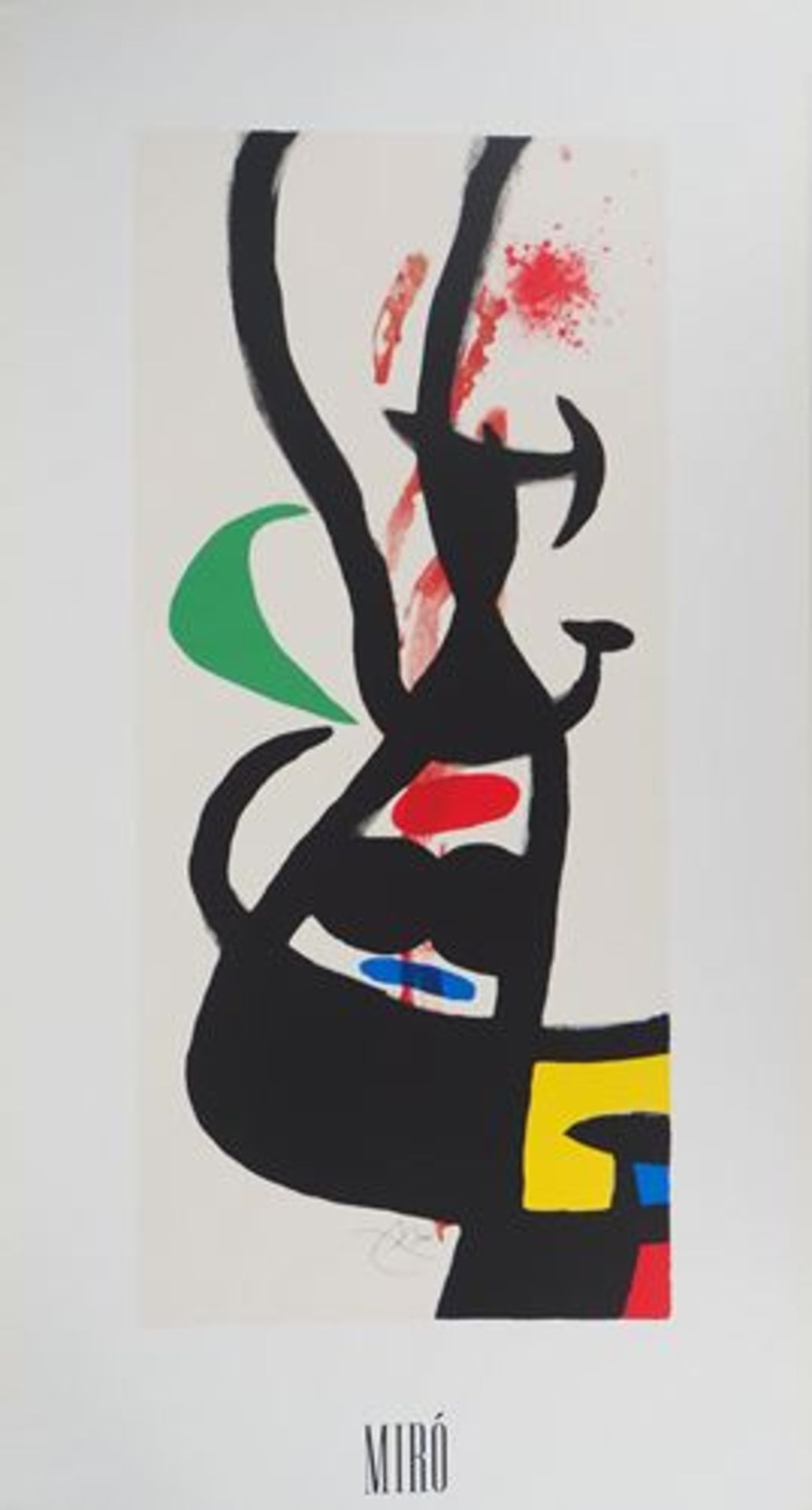 Joan Miro (1893-1983) (after) Dreamlike Character Screenprint Signed in the plate On [...]