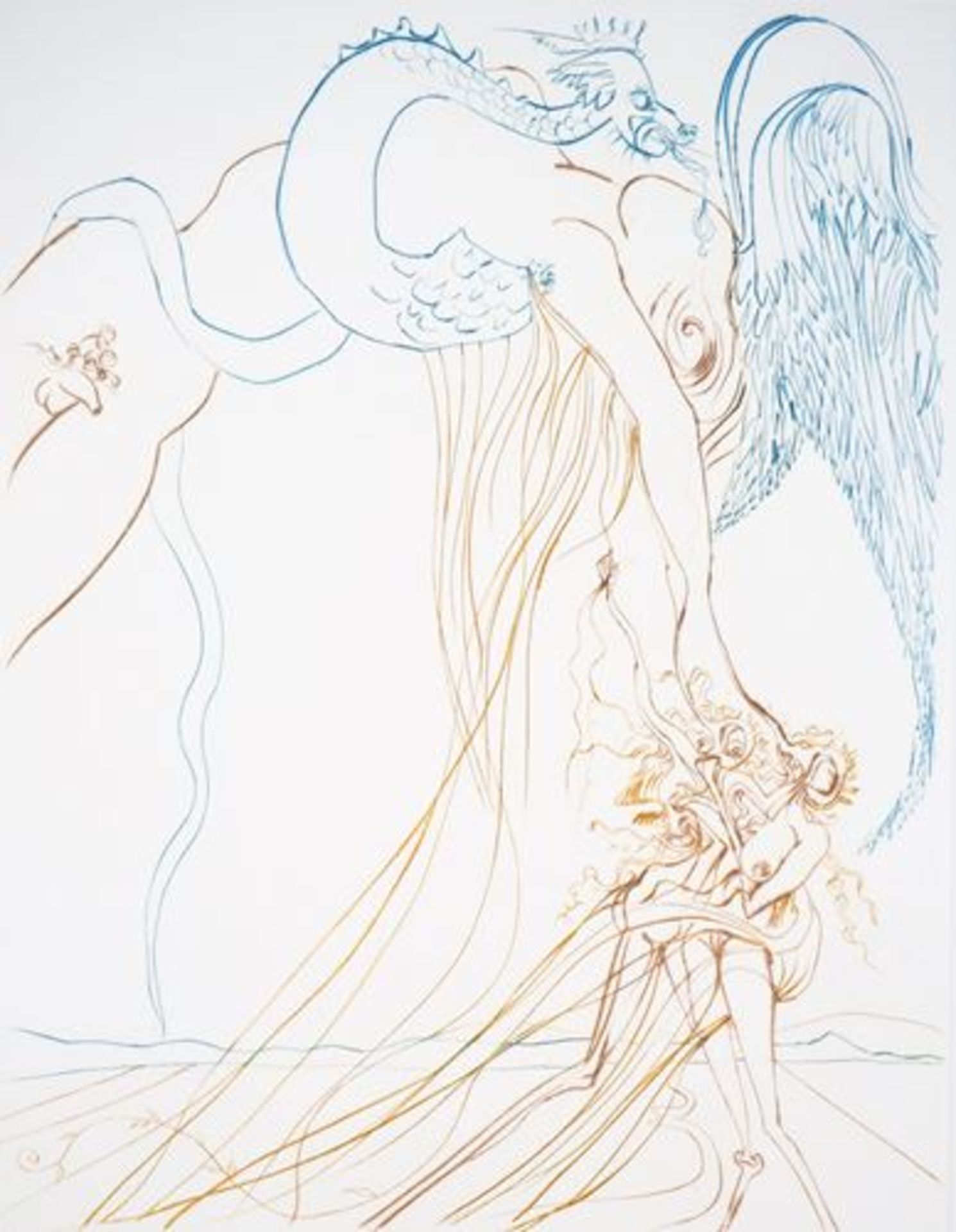 Salvador DALI The temptation Original engraving on Arches Vellum Signed in pencil [...] - Bild 3 aus 7