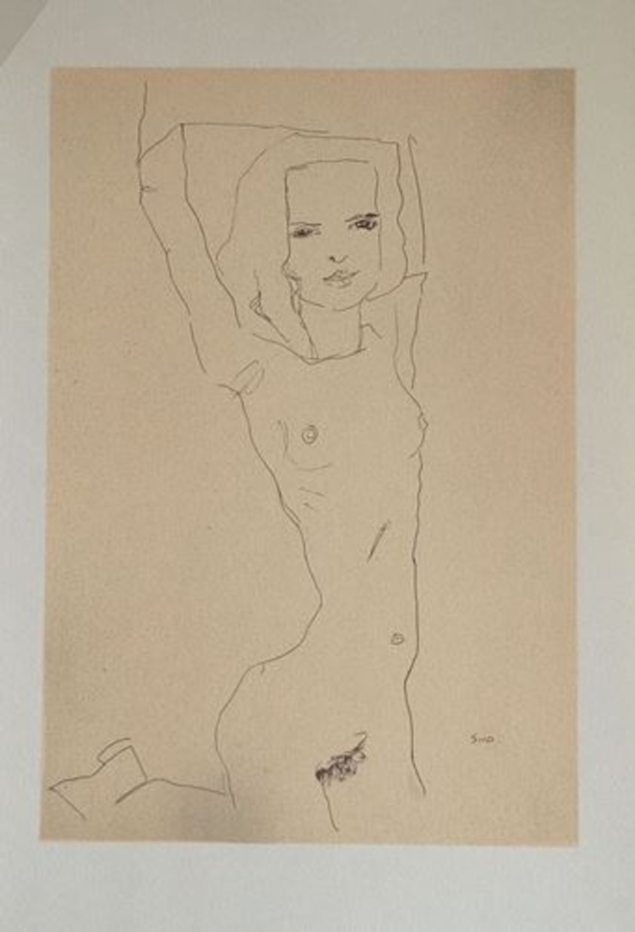 Egon Schiele (after) - The young girl Lithograph on Rives Artist 270g [...]