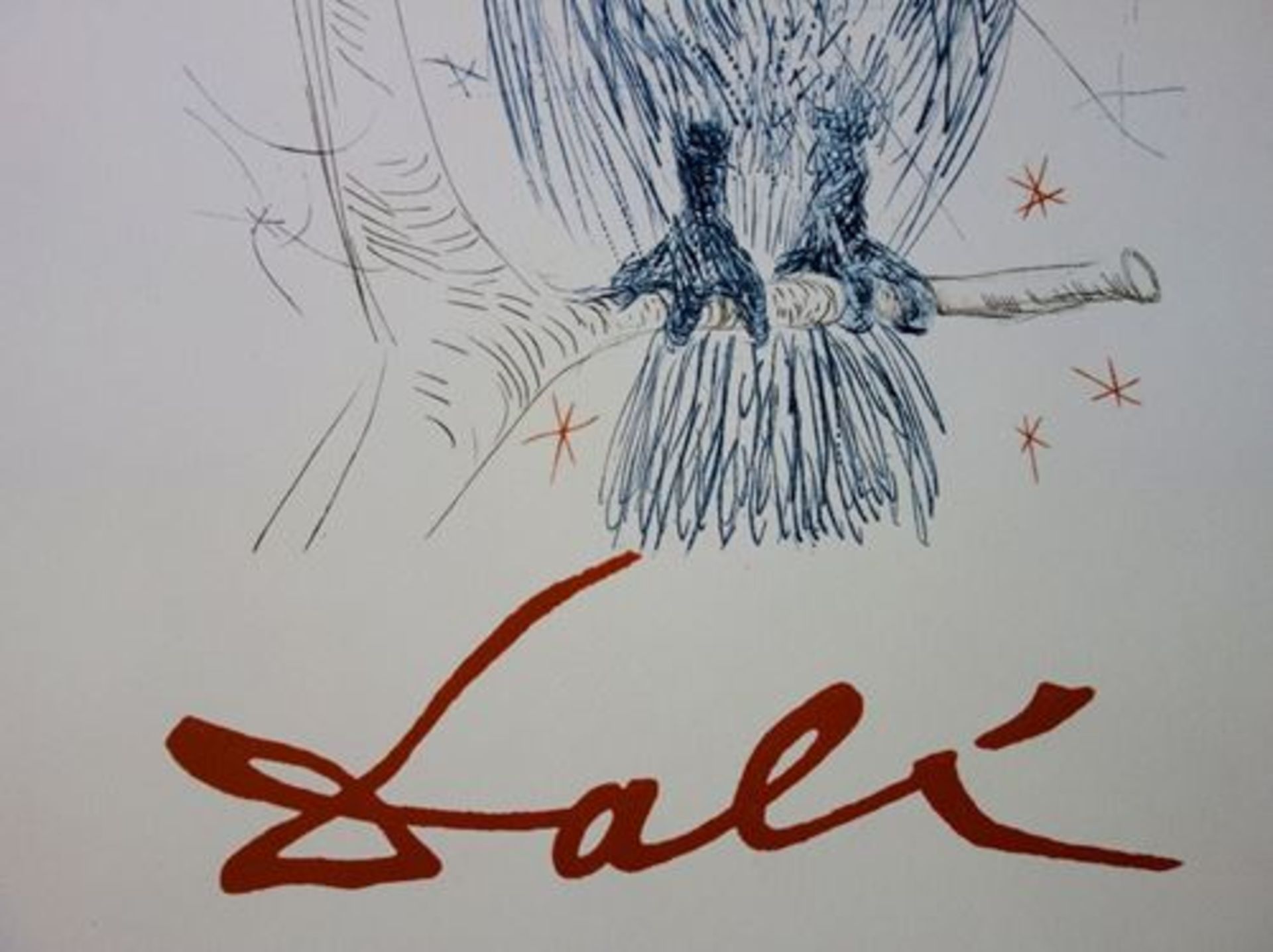 DALI Salvador The Blue Owl Lithograph (Matthieu workshop) signed in the plate on [...] - Bild 5 aus 5