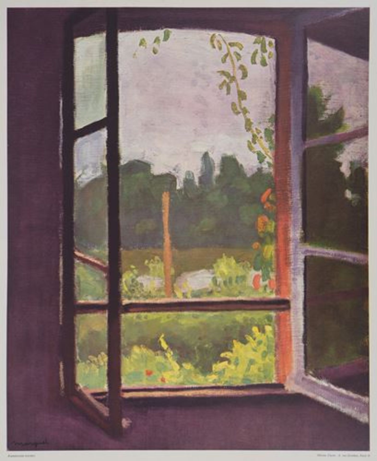 Albert MARQUET (d'après) Fenêtre à Méricourt, 1937 Quadrichromie haute [...]