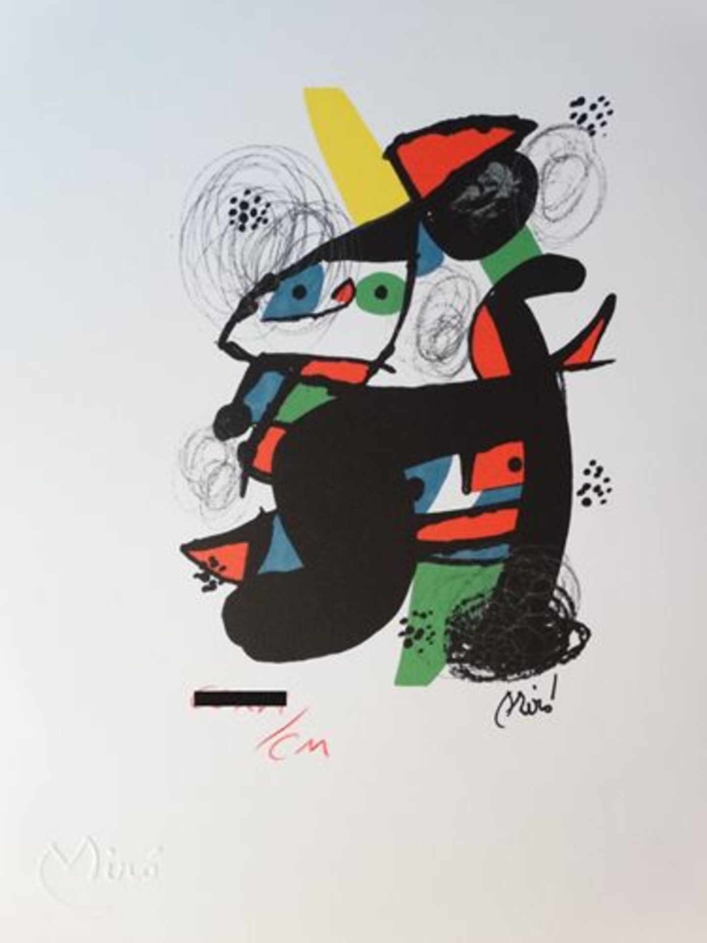 Joan Miro - La mélodie acide Chromolithograph - 1983 Signed in the [...]