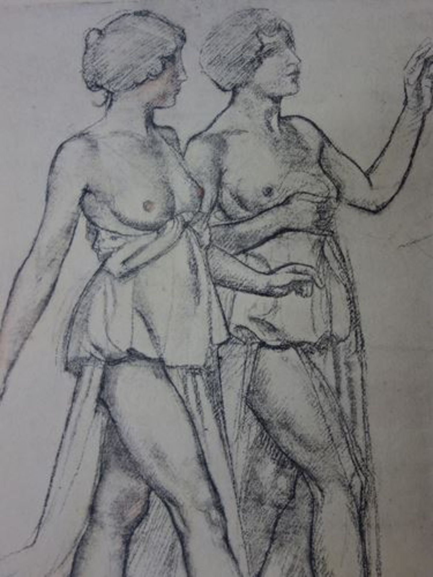 Maurice DENIS Two Nudes Walking, 1924 Lithograph enhanced with pastel Signed in the [...] - Bild 4 aus 5