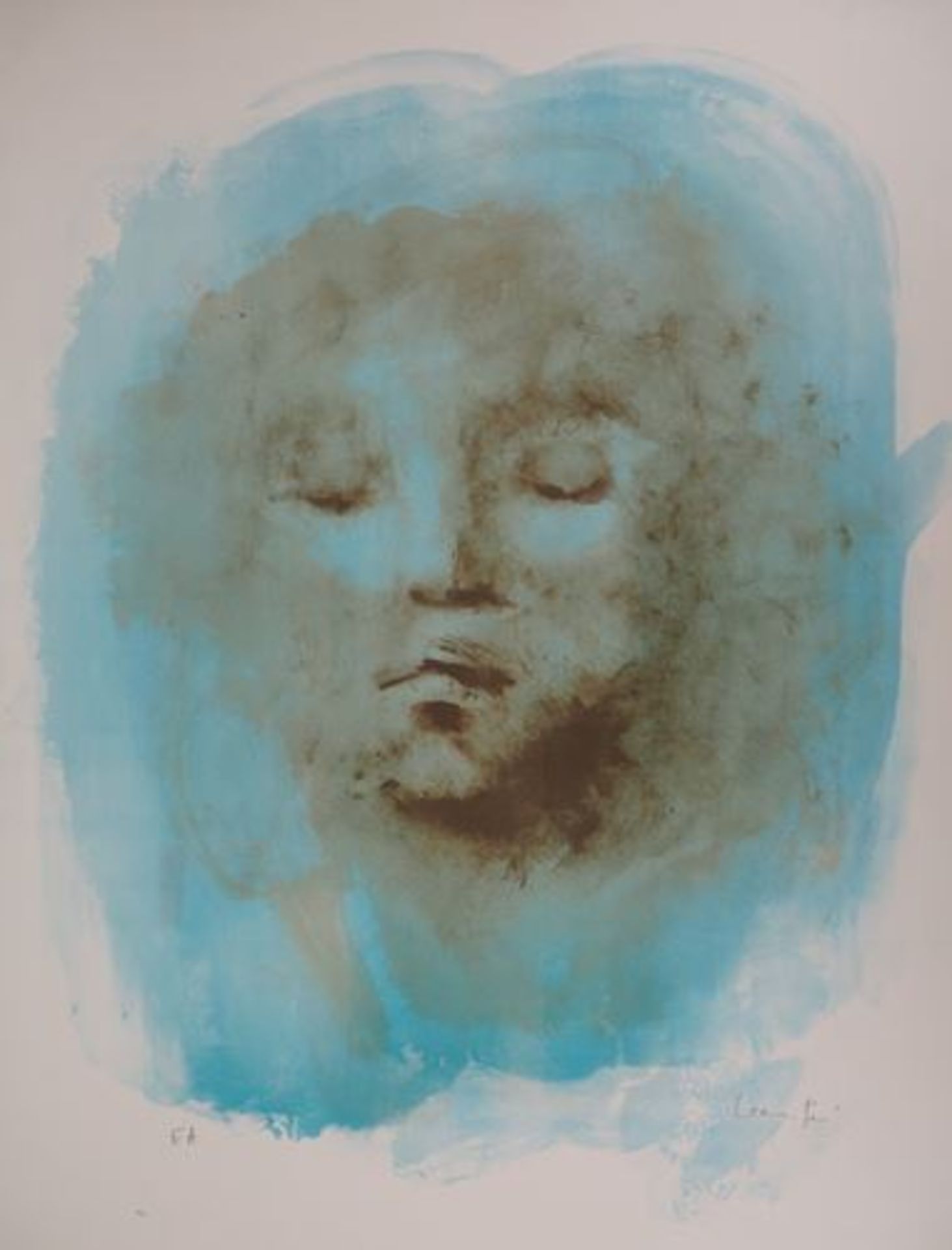 Leonor FINI (1907-1996) The face of the sky Original colour lithograph Signed in [...] - Bild 2 aus 7