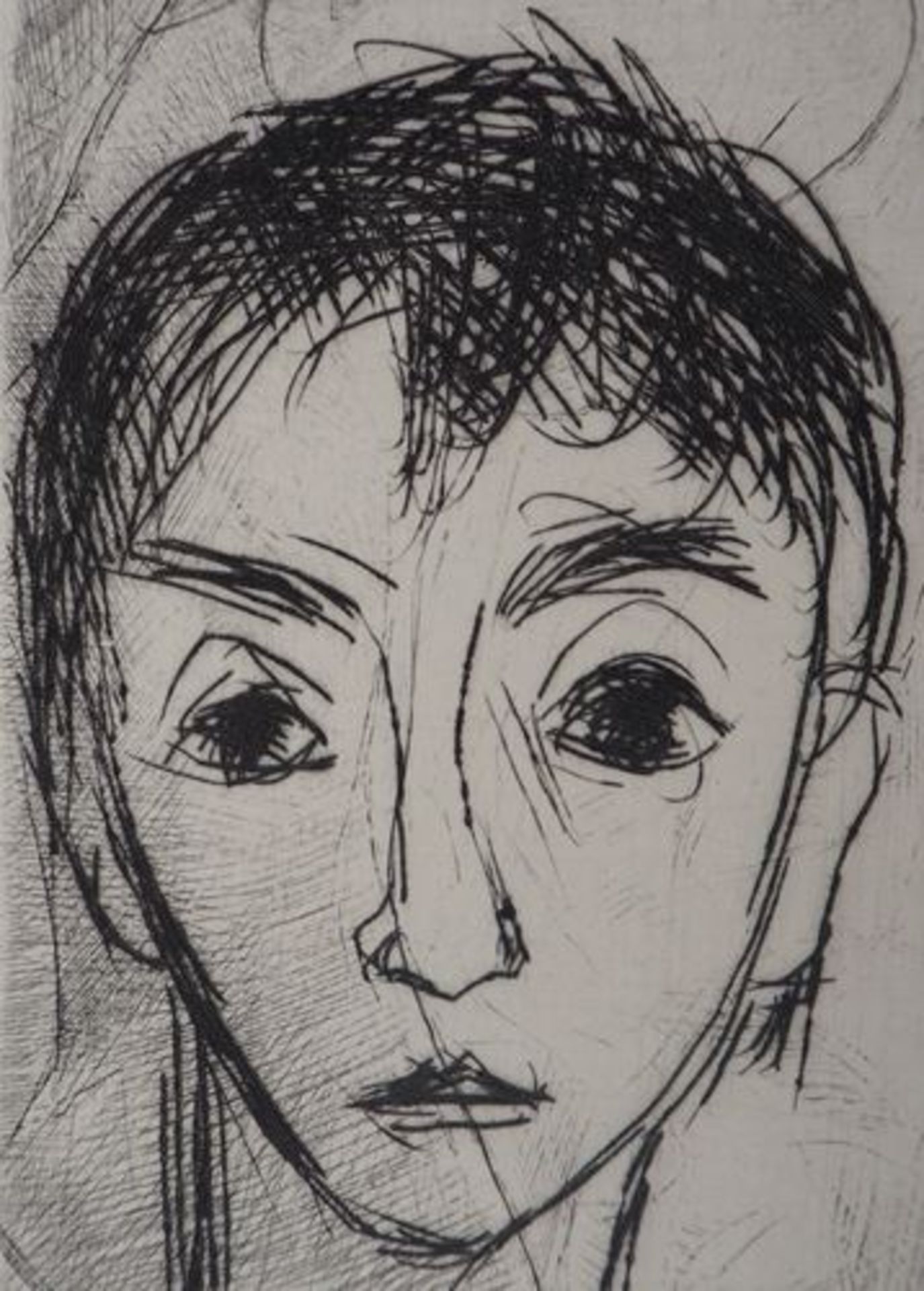 André JACQUEMIN Portrait de jeune homme, 1957 Gravure originale Signée au crayon [...] - Bild 5 aus 5