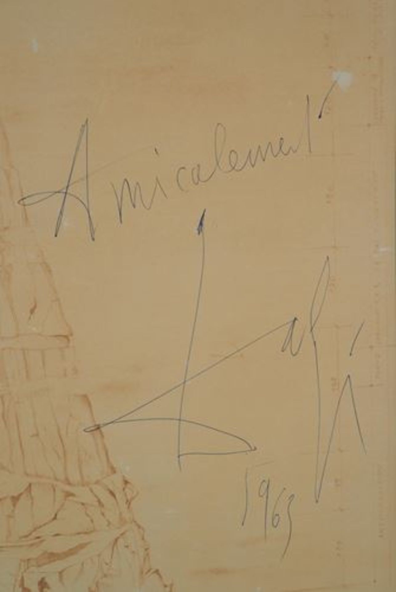 Salvador Dali (1904-1989) Signed autograph dedication, 1963 Made on the edge of a [...]