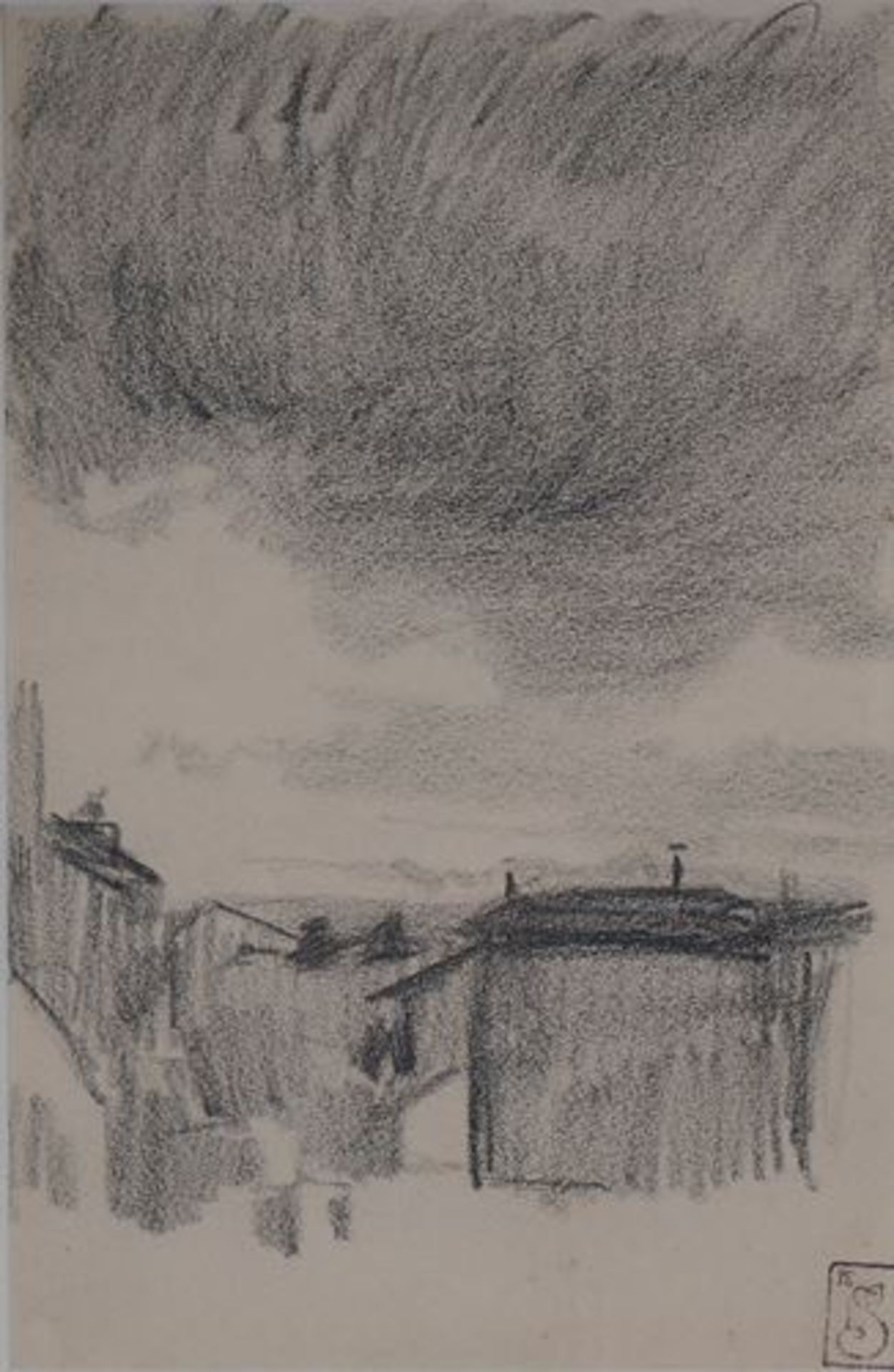 Théophile-Alexandre Steinlen (1859-1923) The rooftops of Paris Original drawing in [...] - Bild 3 aus 5