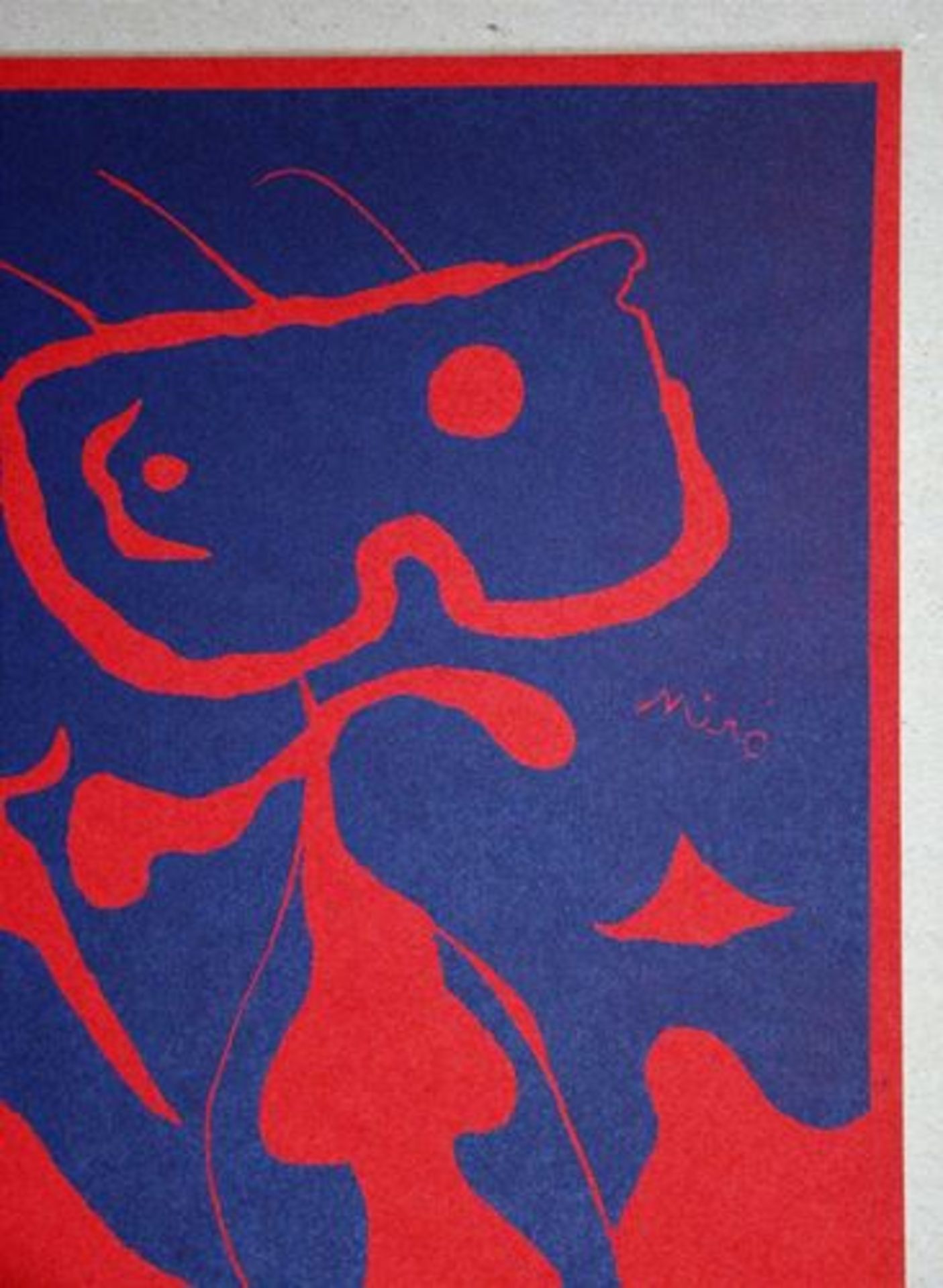 Joan Miro Original linocut in colour on Canson paper. Title: Woman with red [...] - Bild 4 aus 9