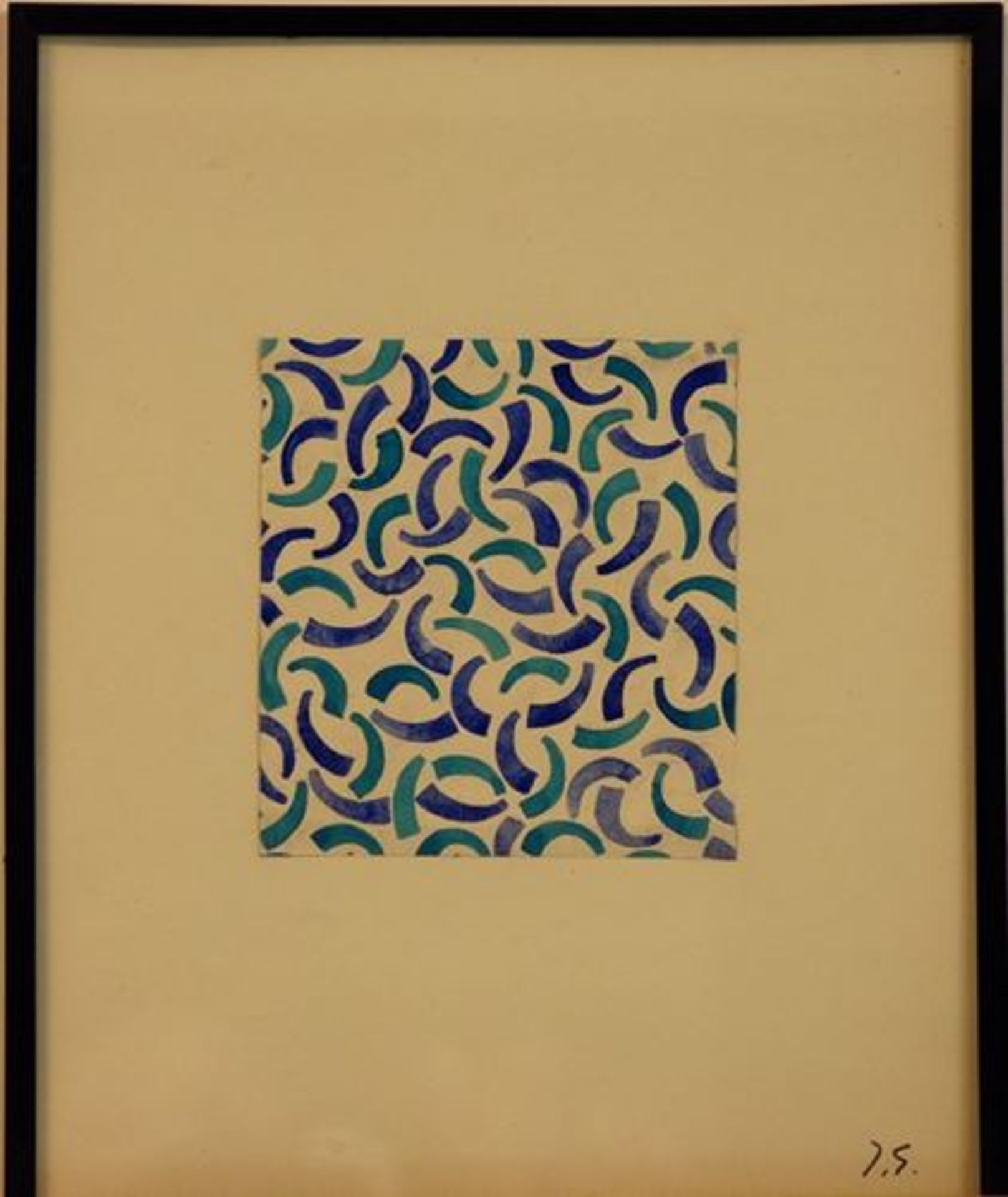 Jacques Germain - Composition abstraite Gouache on paper Hand signed by the [...]