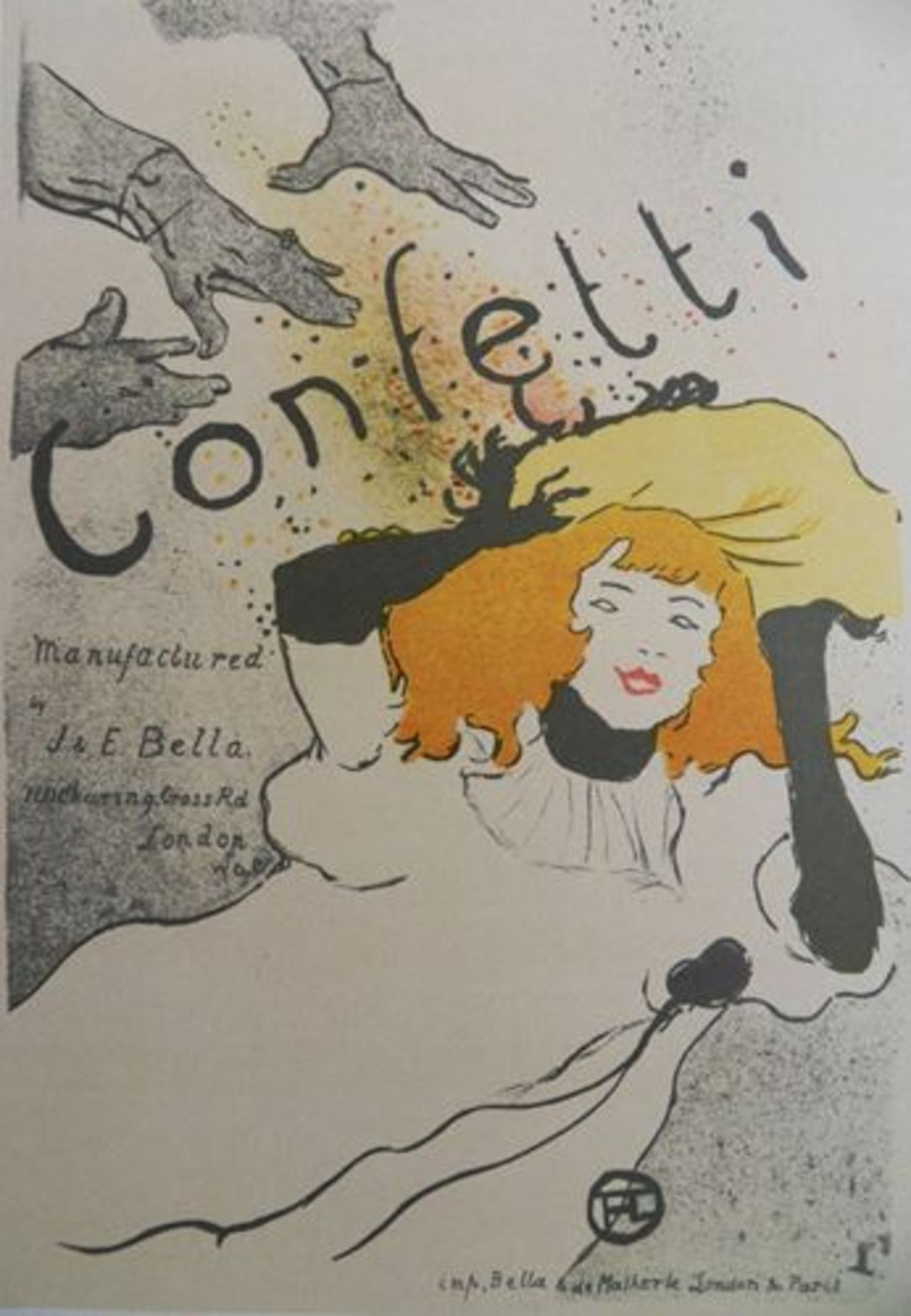 Henri de TOULOUSE LAUTREC Confetti Lithograph On strong paper Second edition created [...]