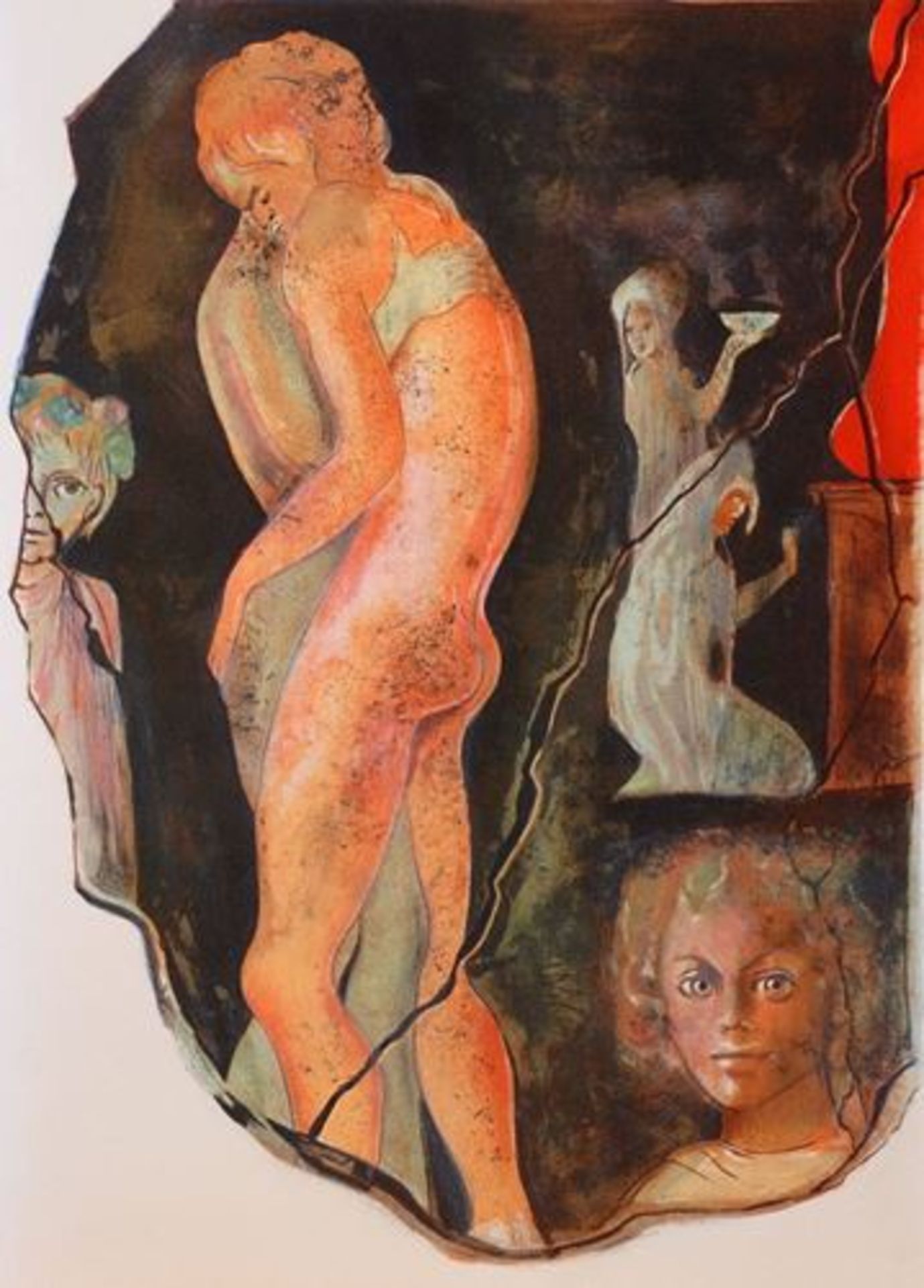 Leonor Fini - Satiricon 2 Lithograph on vélin d'Arches paper Extracted from [...]