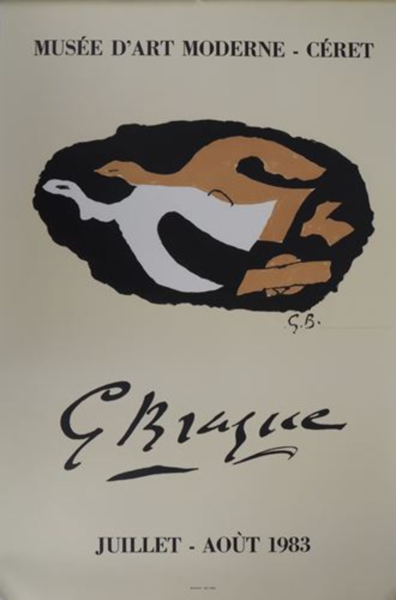 Georges Braque (1882-1963) Les Colombes Lithographie sur papier affiche Signée dans [...]