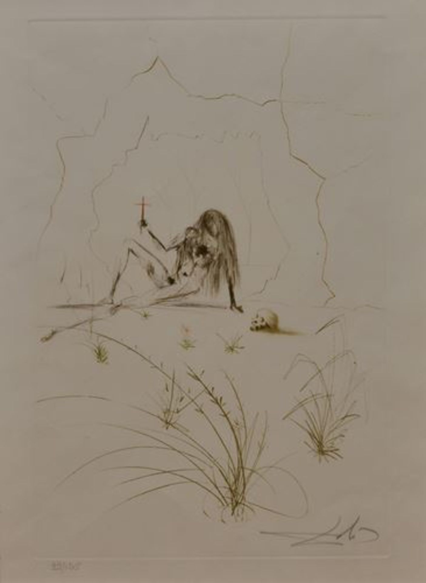 Salvador DALI Brother Ogrin, the Hermit, 1970 Color etching from the series "Tristan [...]