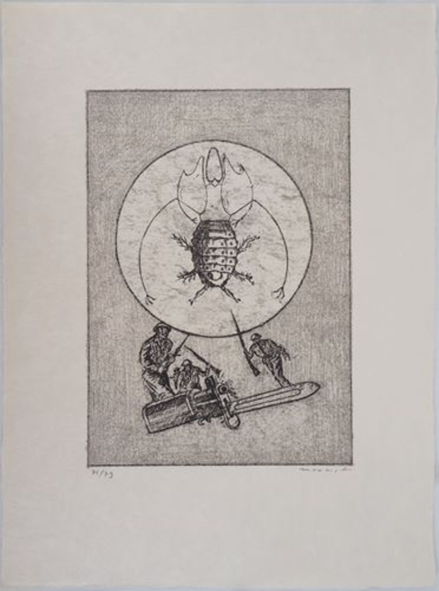 Max ERNST Bayonet, 1972 Original colour lithograph Signed in pencil botto [...] - Bild 5 aus 7