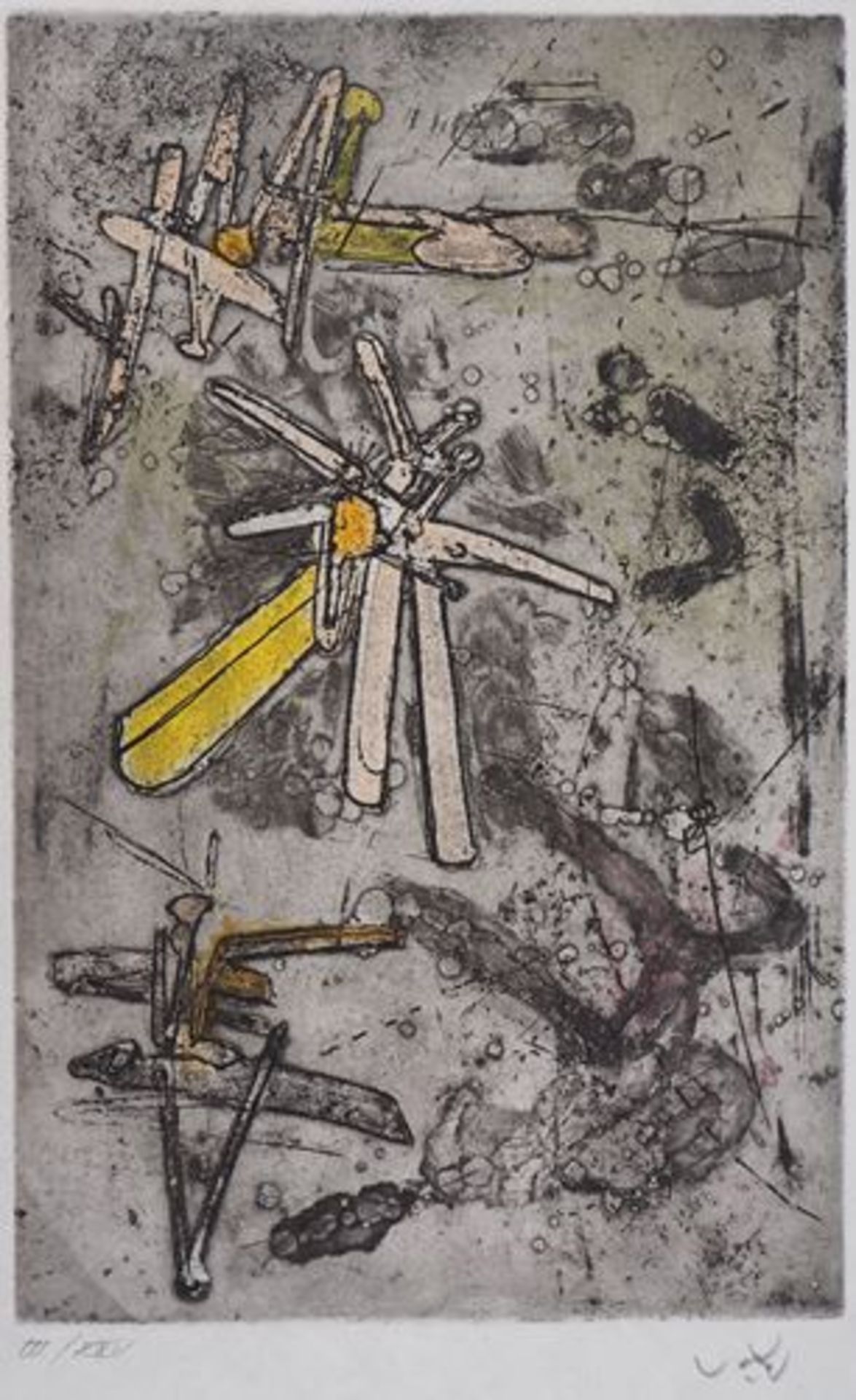 Roberto MATTA (1911-2002) The Geometric Affront, 1971 Original engraving Signed in [...]