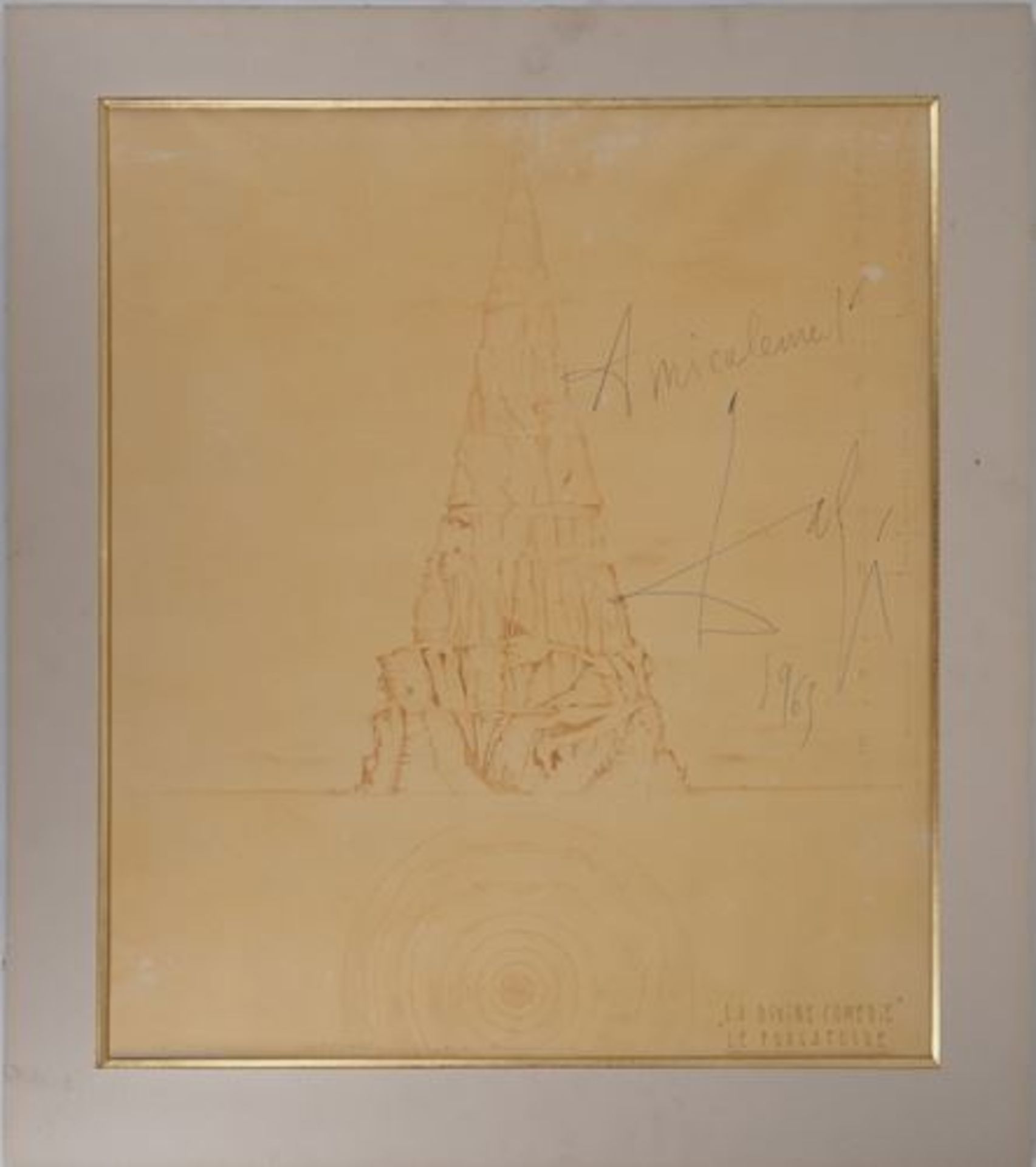 Salvador Dali (1904-1989) Signed autograph dedication, 1963 Made on the edge of a [...] - Bild 2 aus 8