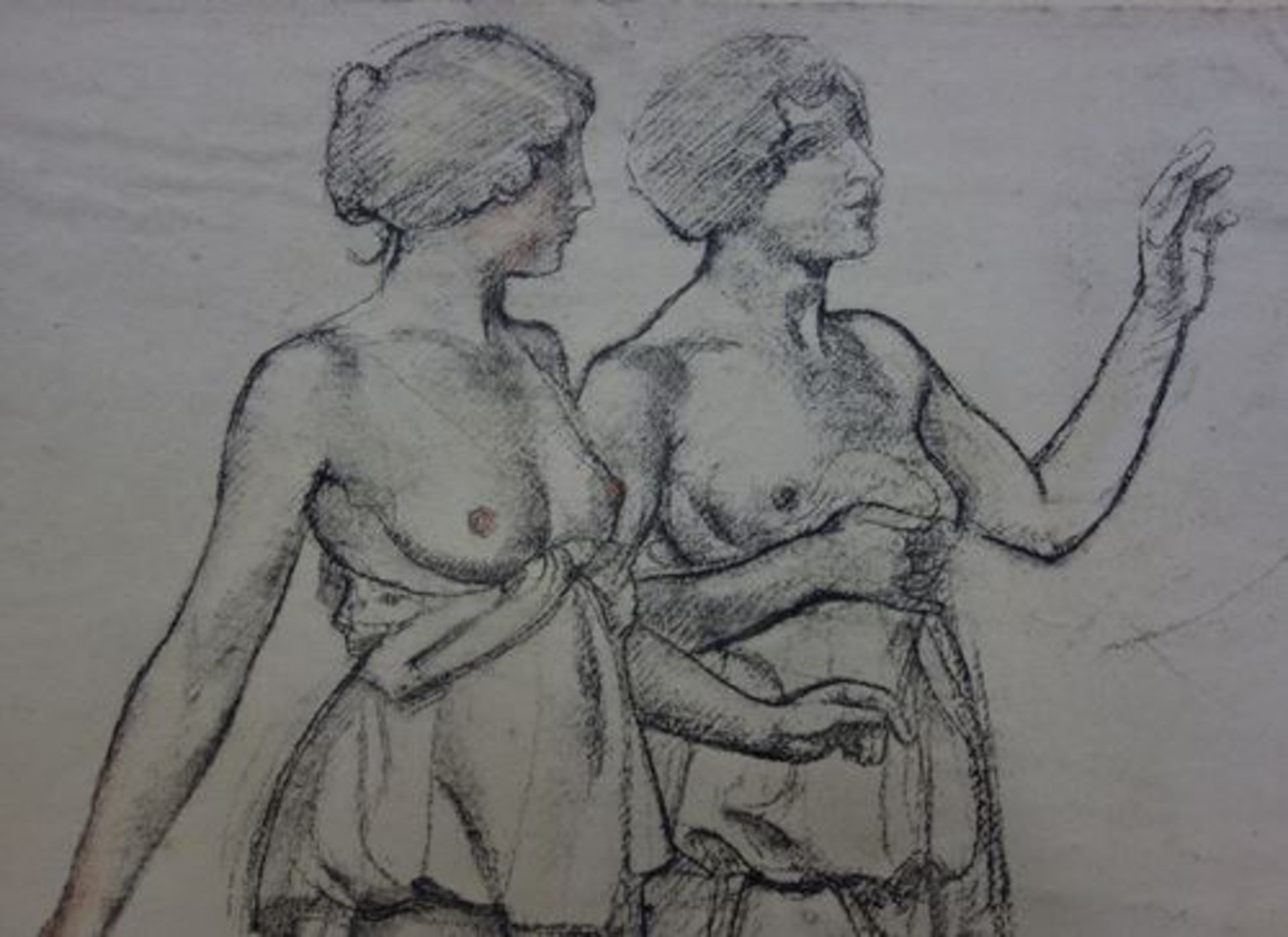 Maurice DENIS Two Nudes Walking, 1924 Lithograph enhanced with pastel Signed in the [...] - Bild 2 aus 5