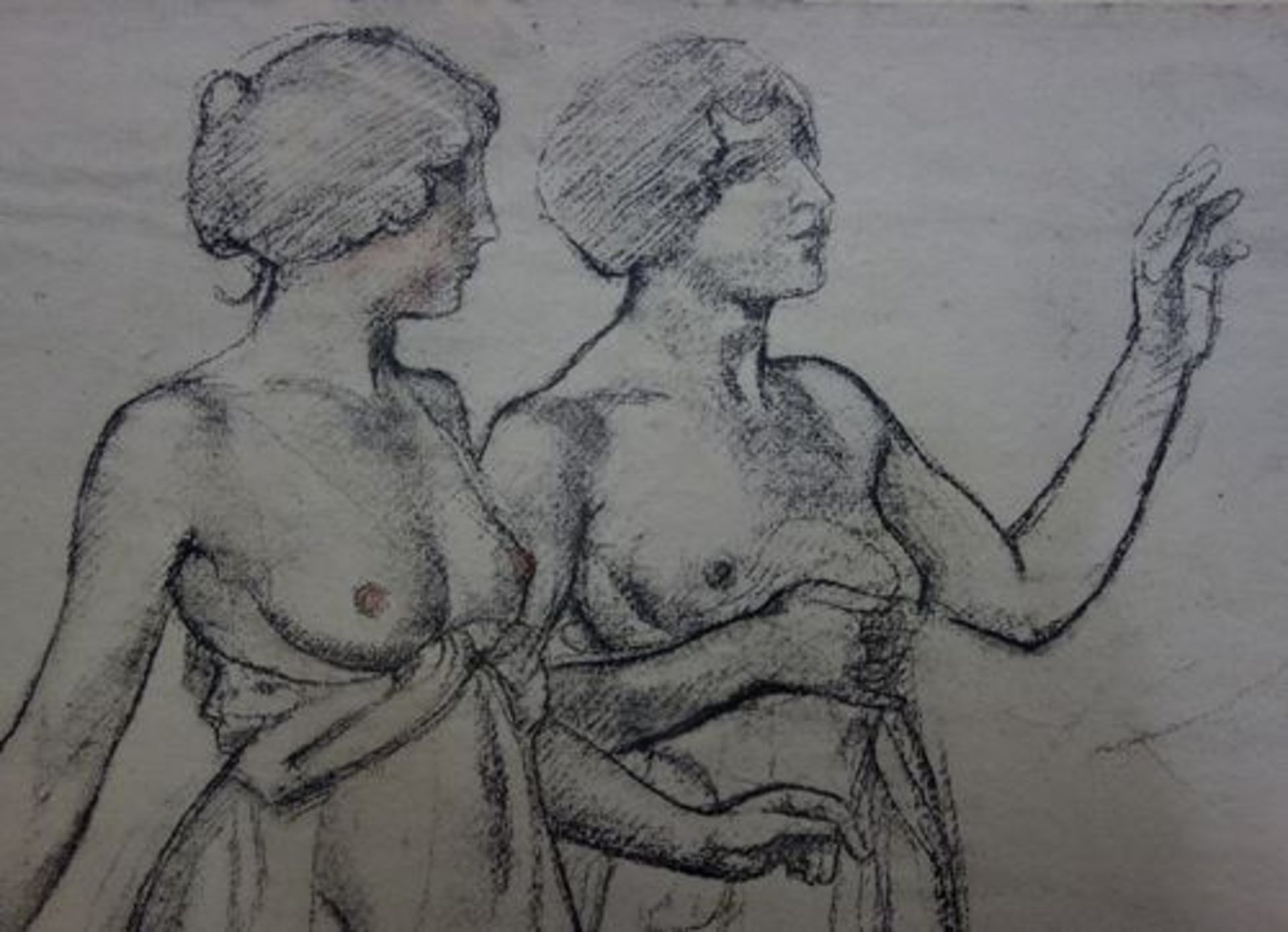 Maurice DENIS Two Nudes Walking, 1924 Lithograph enhanced with pastel Signed in the [...] - Bild 3 aus 5