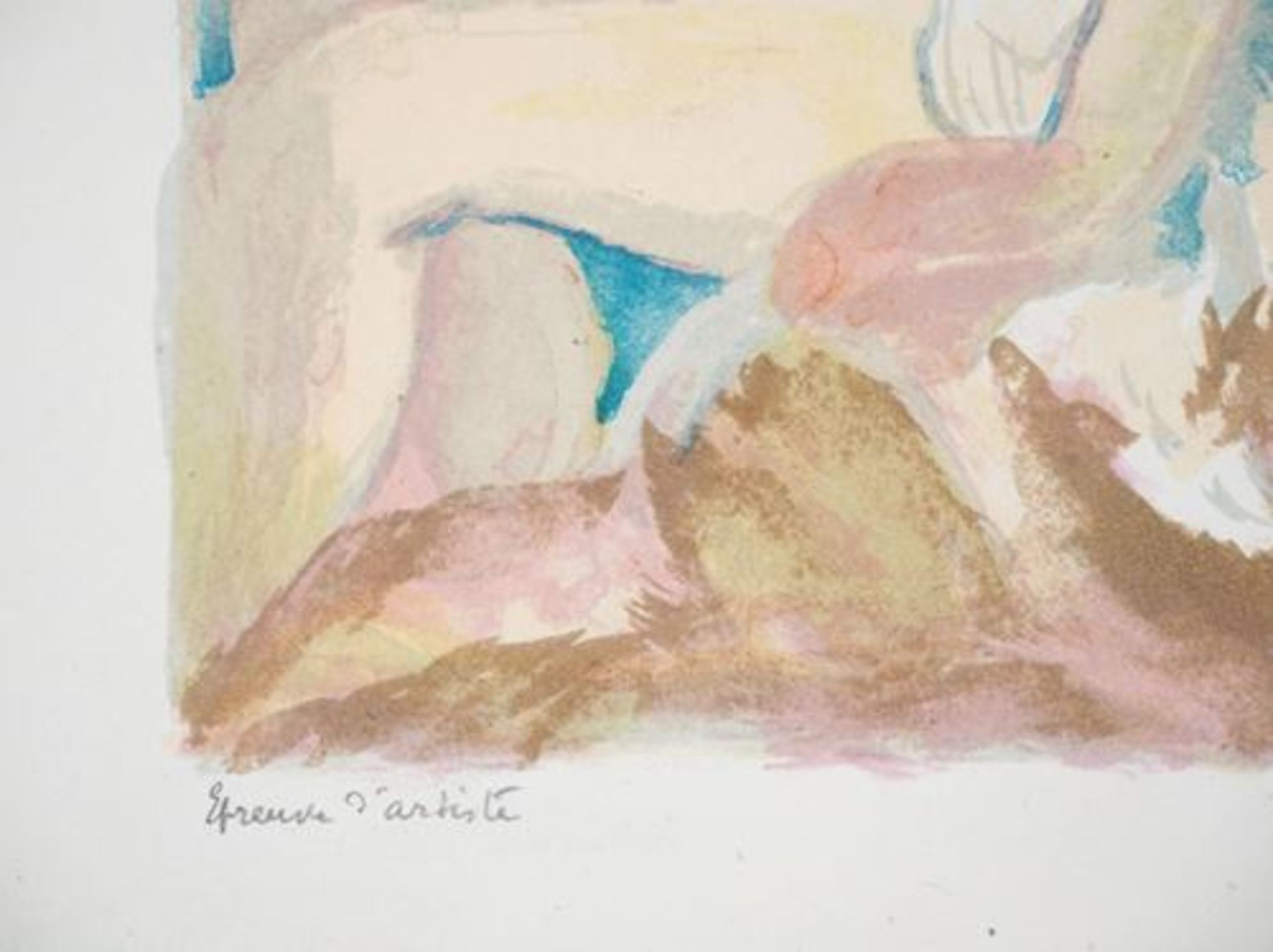 Charles CAMOIN Nude coming out of the bath Original lithograph on vellum Signed in [...] - Bild 4 aus 6