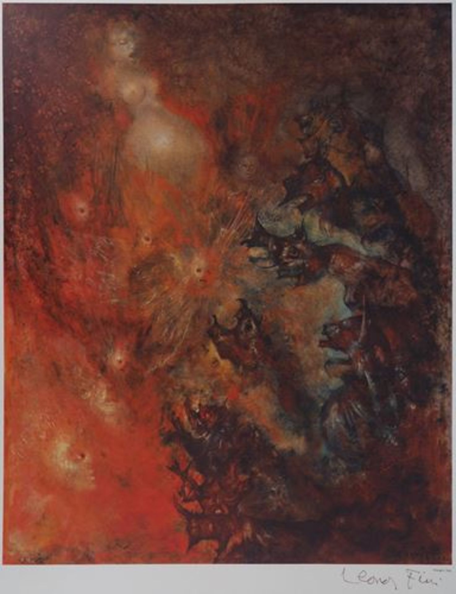 Leonor FINI (1907-1996) L'attaque démoniaque Héliogravure originale en [...]