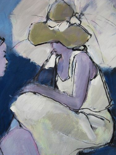 Mario BONAMICI (born 1912) Two teenagers Signed oil on panel Dimensions: 54 x 65 [...] - Image 3 of 9