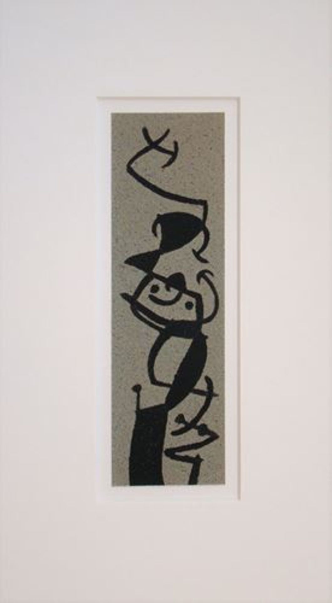Joan Miro (after) " Woman and bird I" Stencil on coloured sand paper, [...]