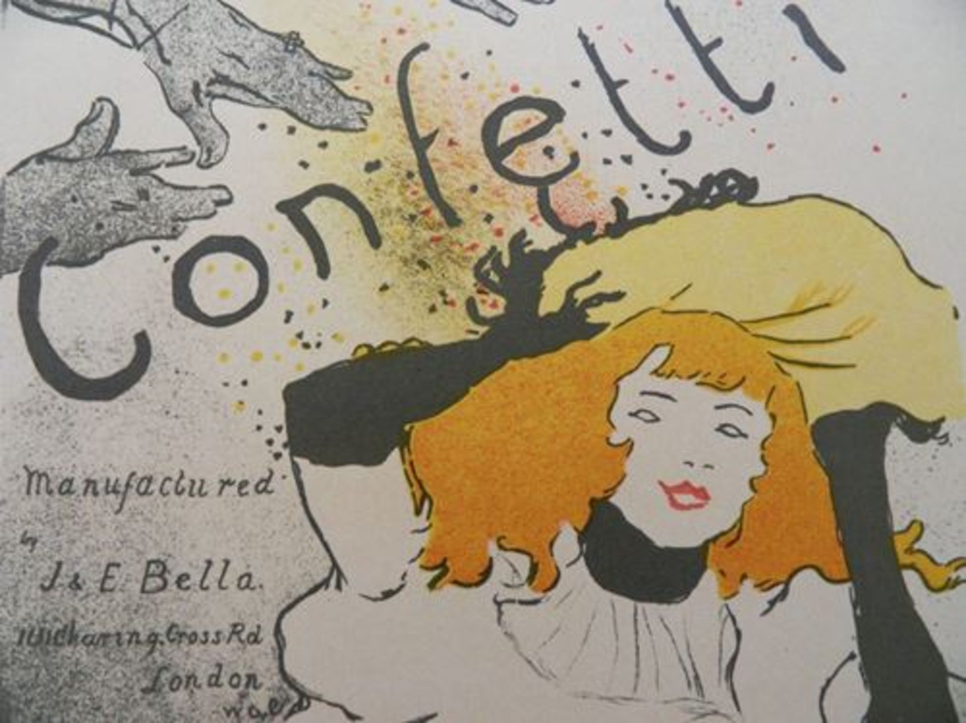 Henri de TOULOUSE LAUTREC Confetti Lithograph On strong paper Second edition created [...] - Bild 2 aus 4