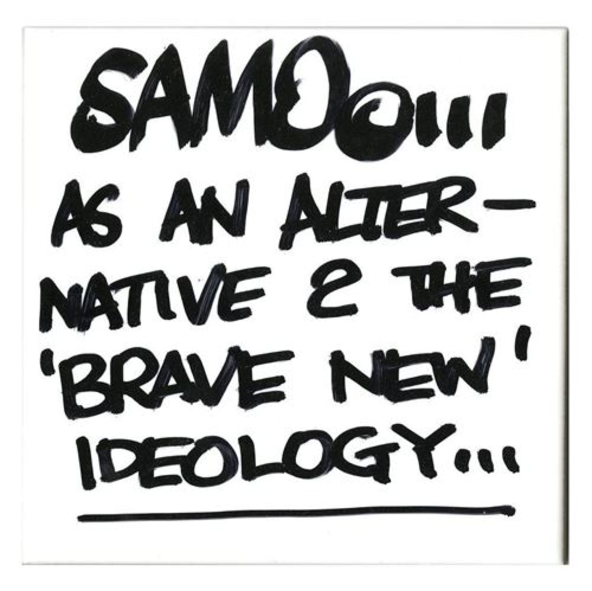 SAMO©… Original ink on single ceramic tile of New York subway 6 x 6 [...]