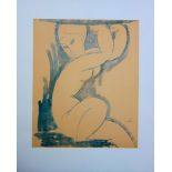 Amedeo MODIGLIANI Naked woman sitting Lithograph from a drawing on Vellum 45 x 36 [...]