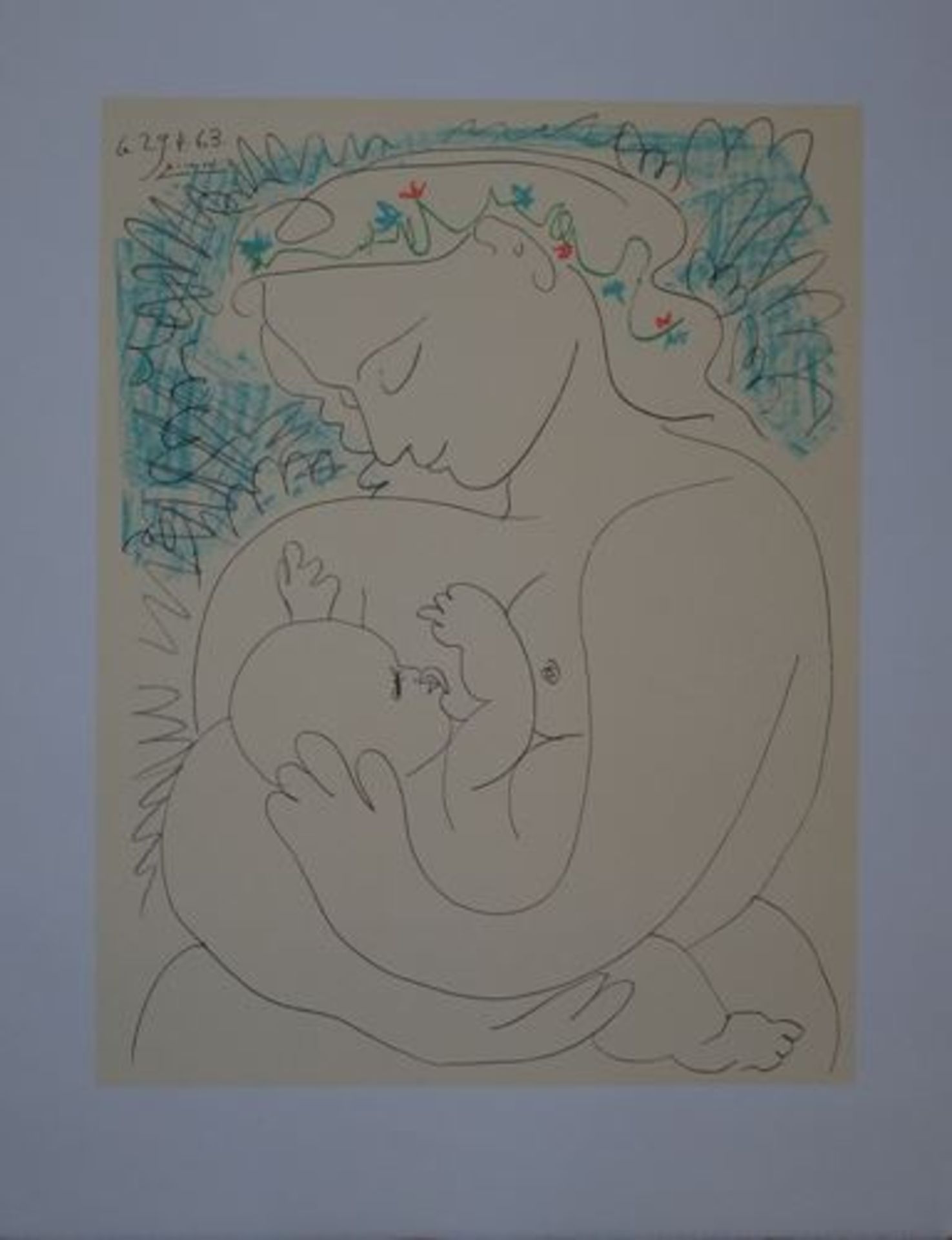 Pablo PICASSO (after) Maternity Offset lithograph (printed tone by tone), from a [...]
