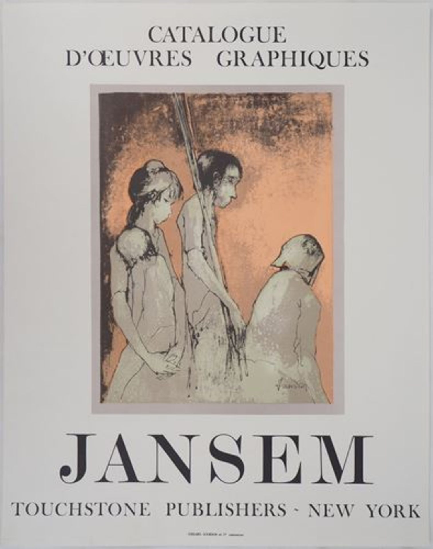 Jean JANSEM Silhouettes grises Lithographie originale en couleur Signée dans la [...]